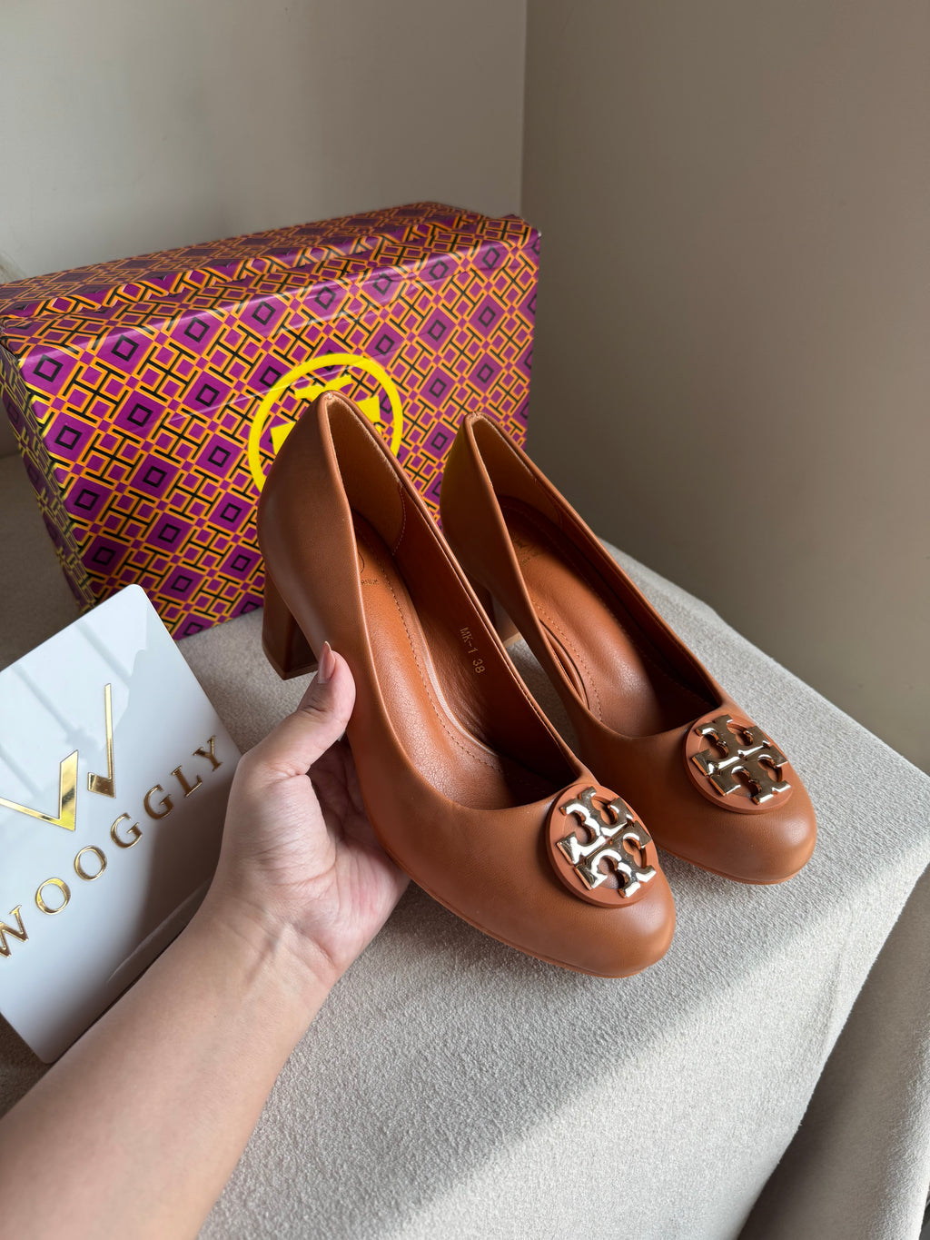 IMPORTED Tory Burch Classic Court Heels - Brown