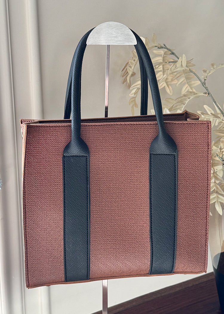 Mashion Tote with Pouch - Brown
