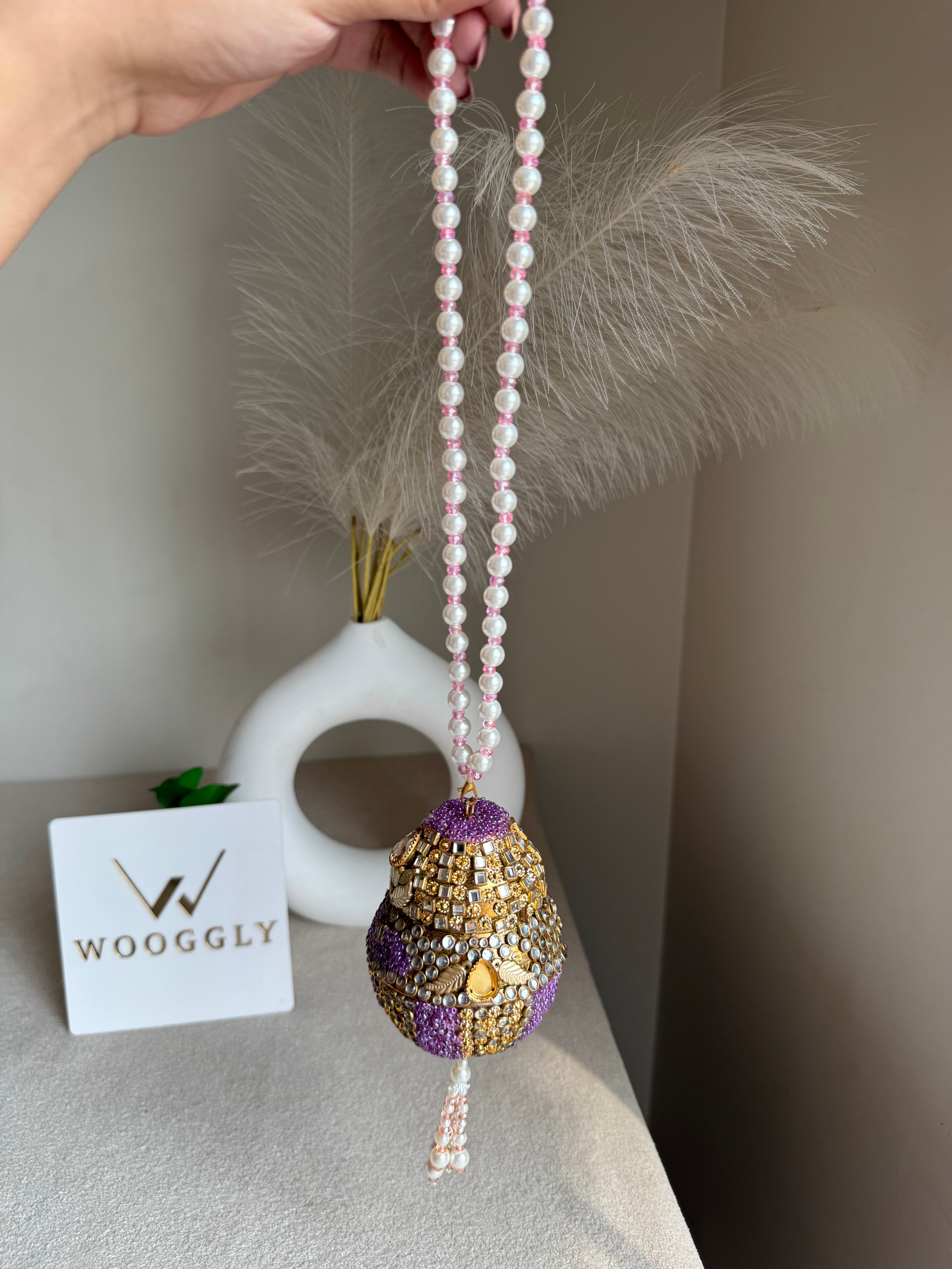 Turkish Potli - Kundan with Lilac