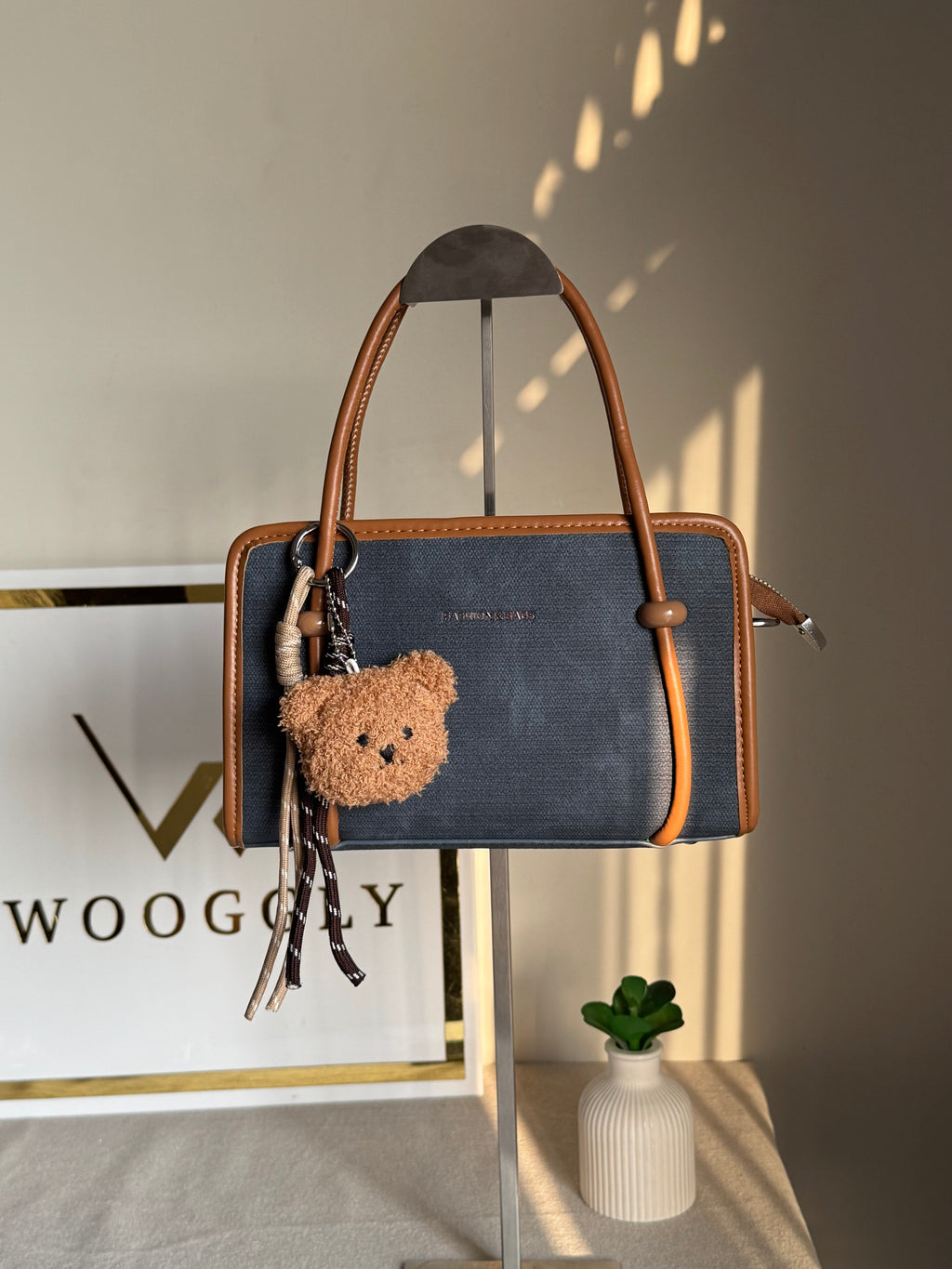 Coco Blue Teddy Bag with Teddy Bag Charm