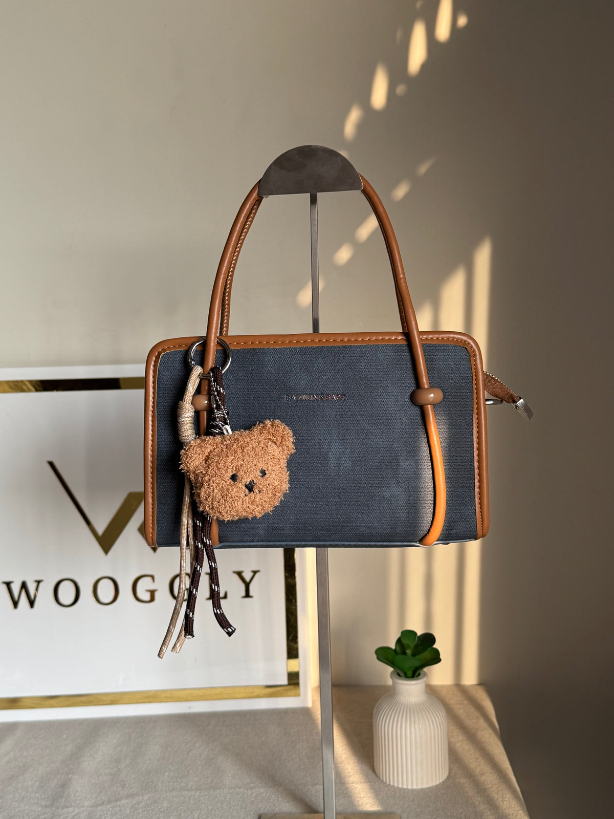 Coco Blue Teddy Bag with Teddy Bag Charm