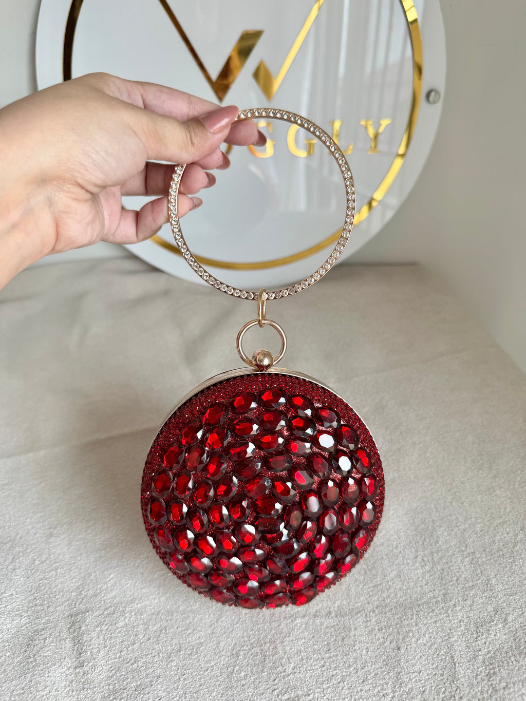 Sugar Plum Clutch - Maroonish Red