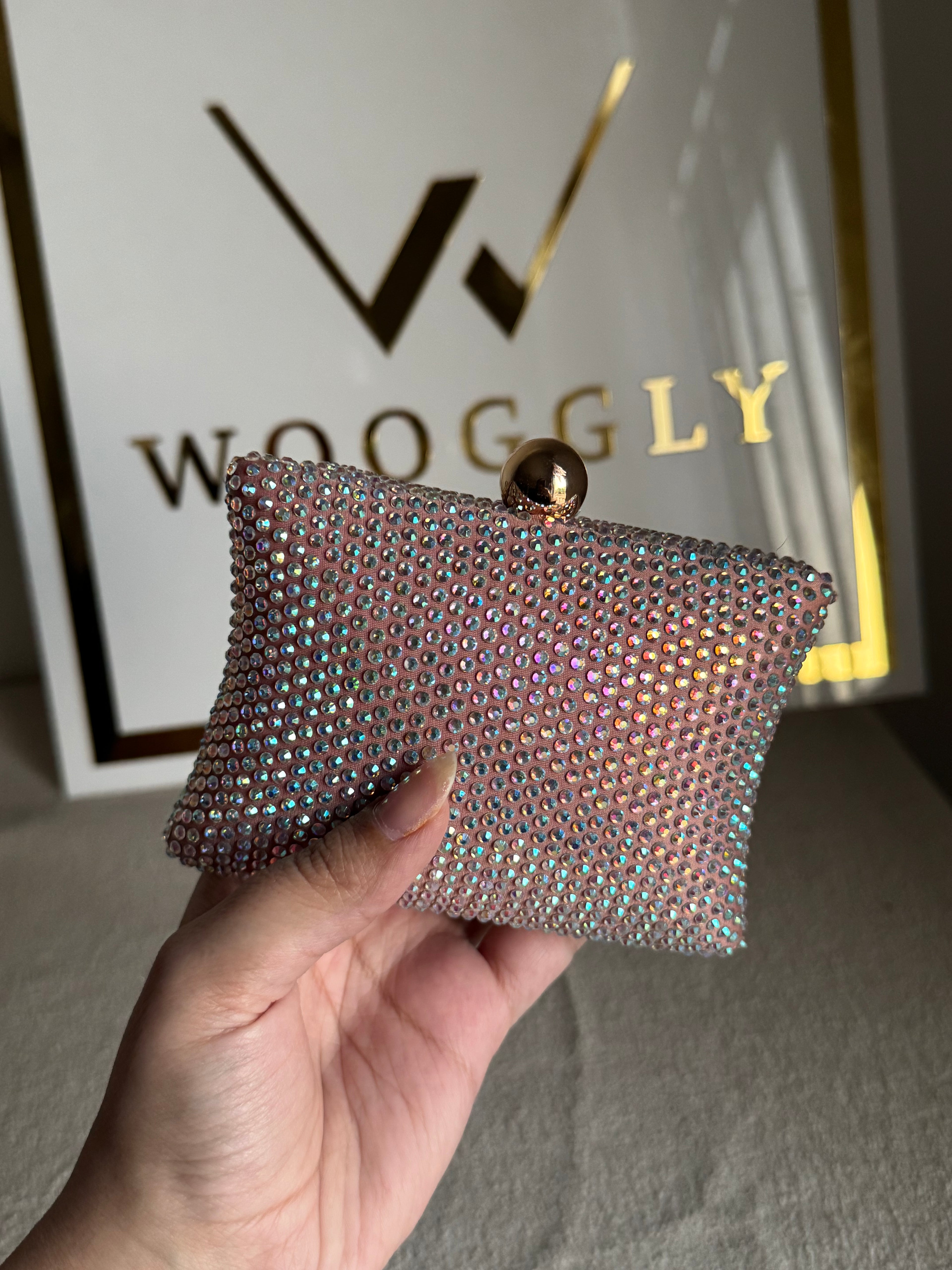 Muse Swarovski Clutch - Peach