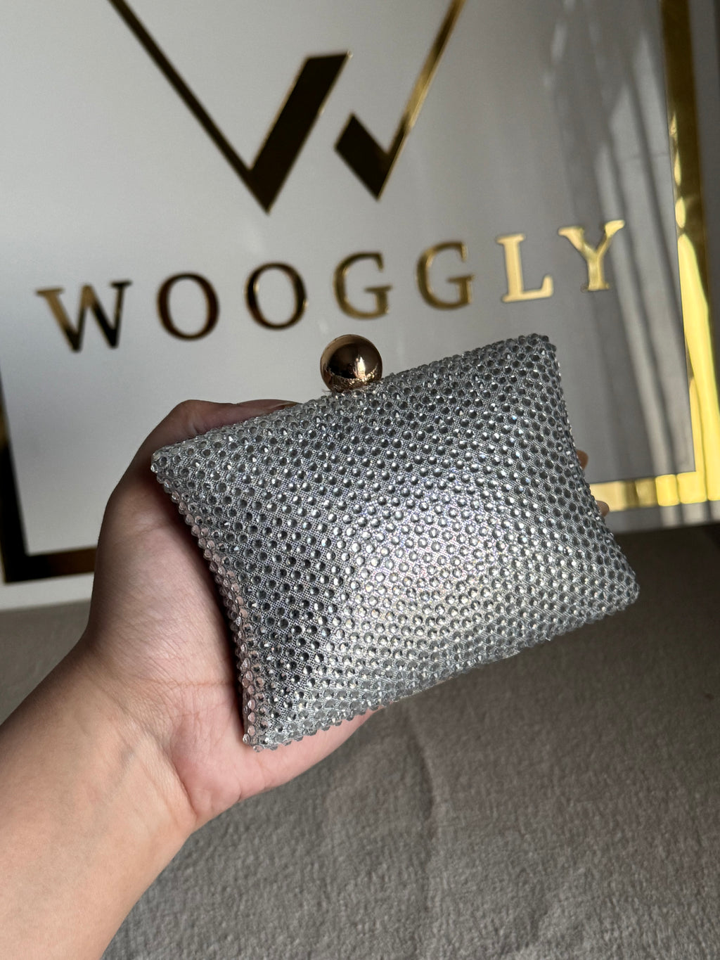 Muse Swarovski Clutch - Silver