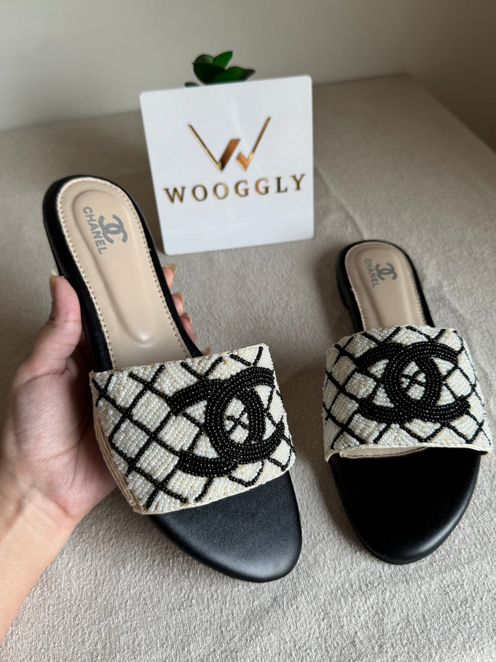 Chanel Slides - Black & White