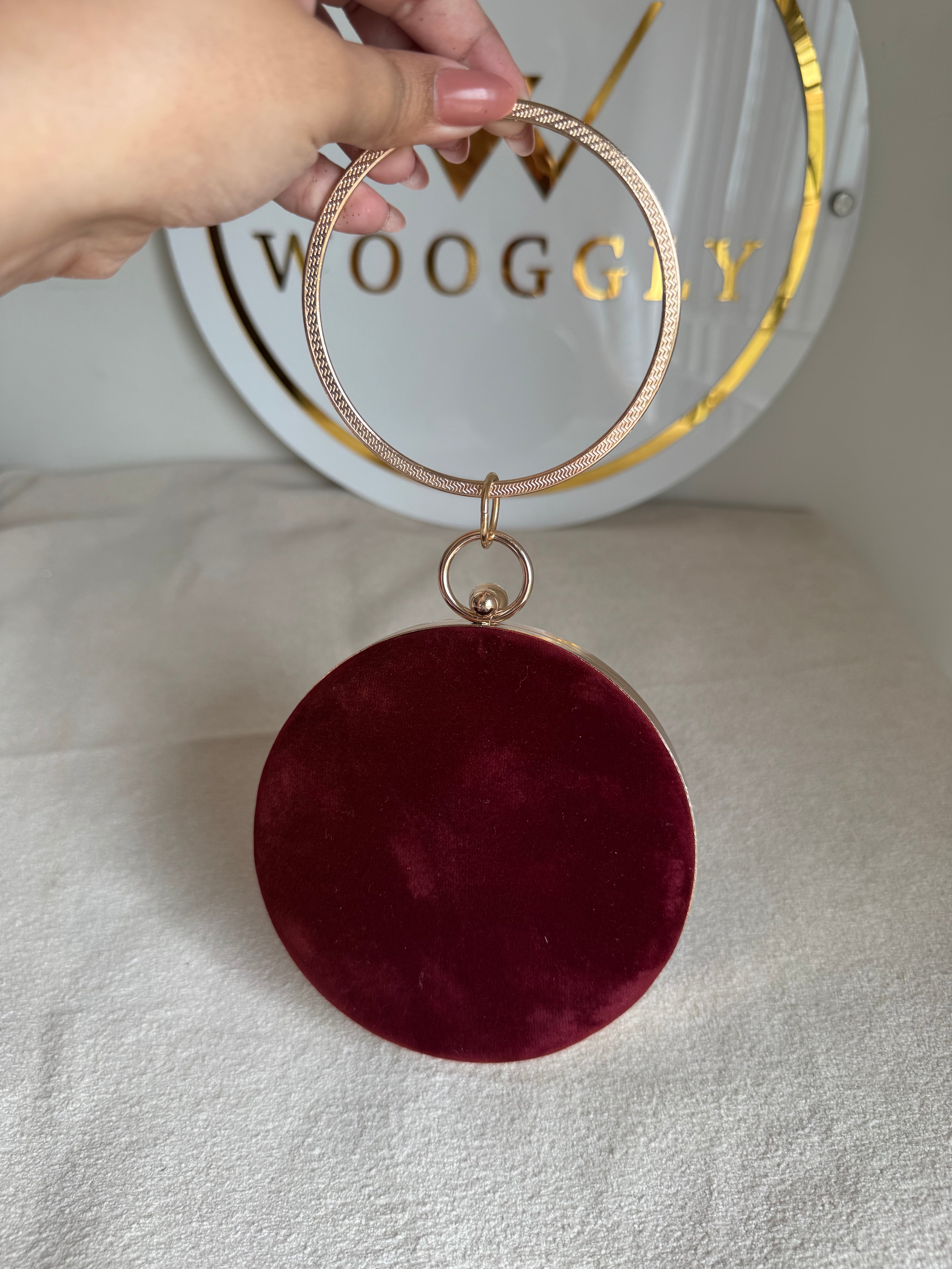 Sugar Plum Clutch - Maroonish Red