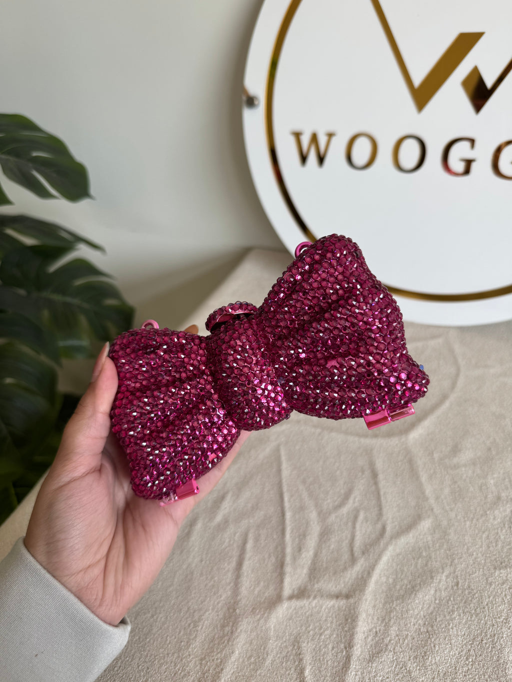 Swarovski Bow Clutch - Pink