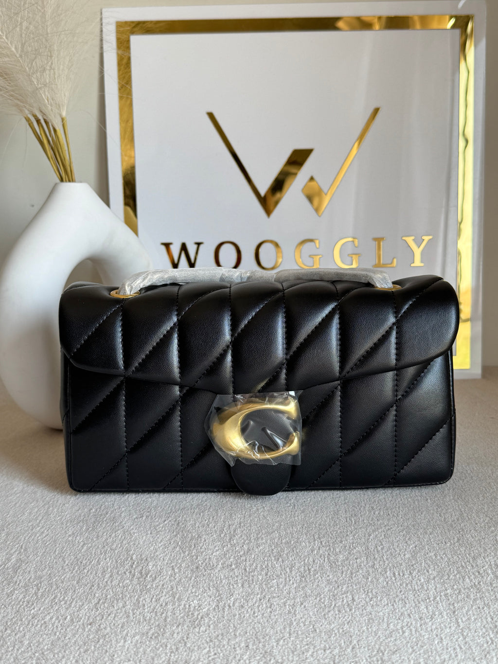 COACH Quilted Tabby PREMIUM (Black) - BOX PACKING