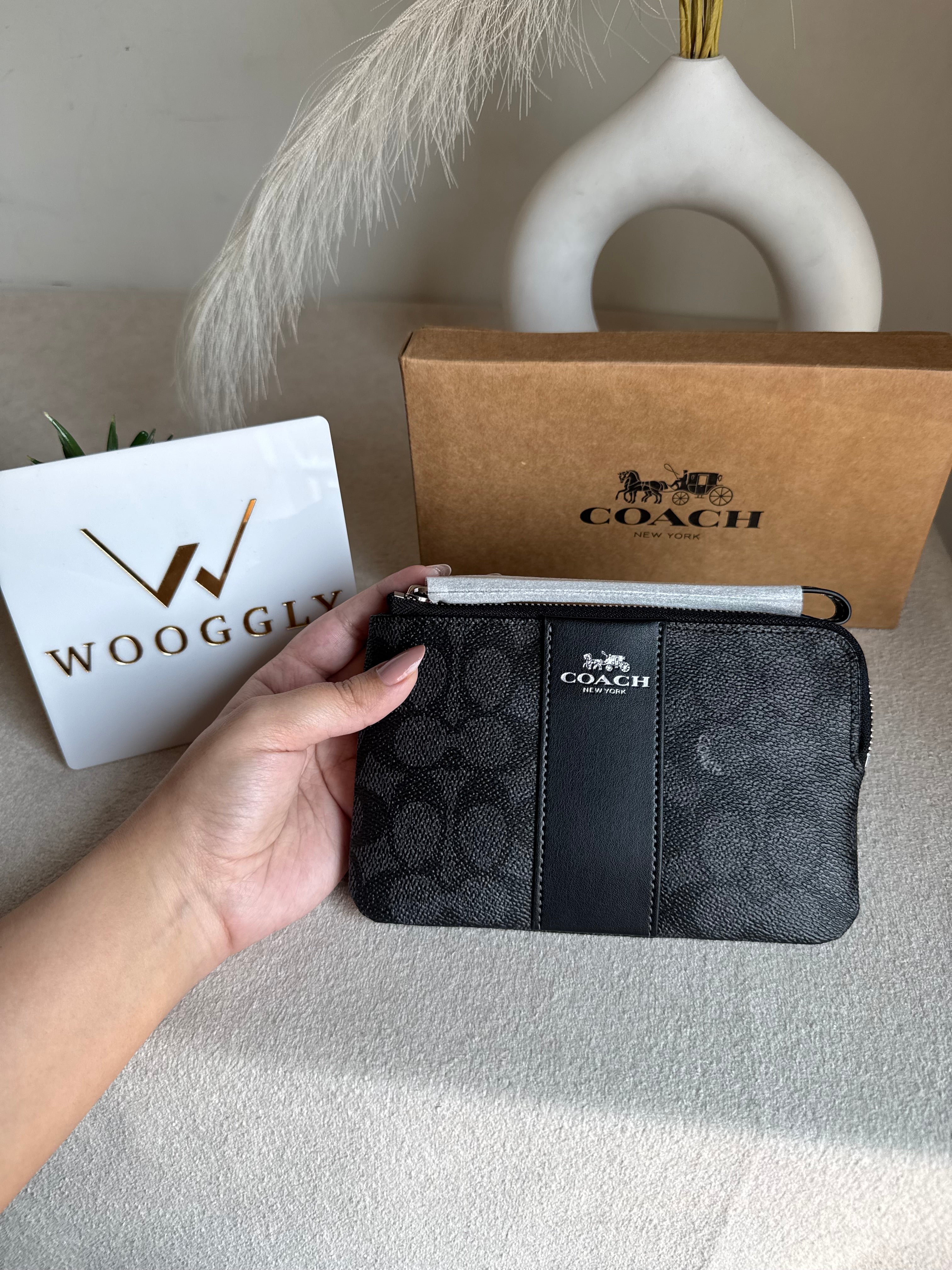 High Quality Wristlet - Signature Canvas Black