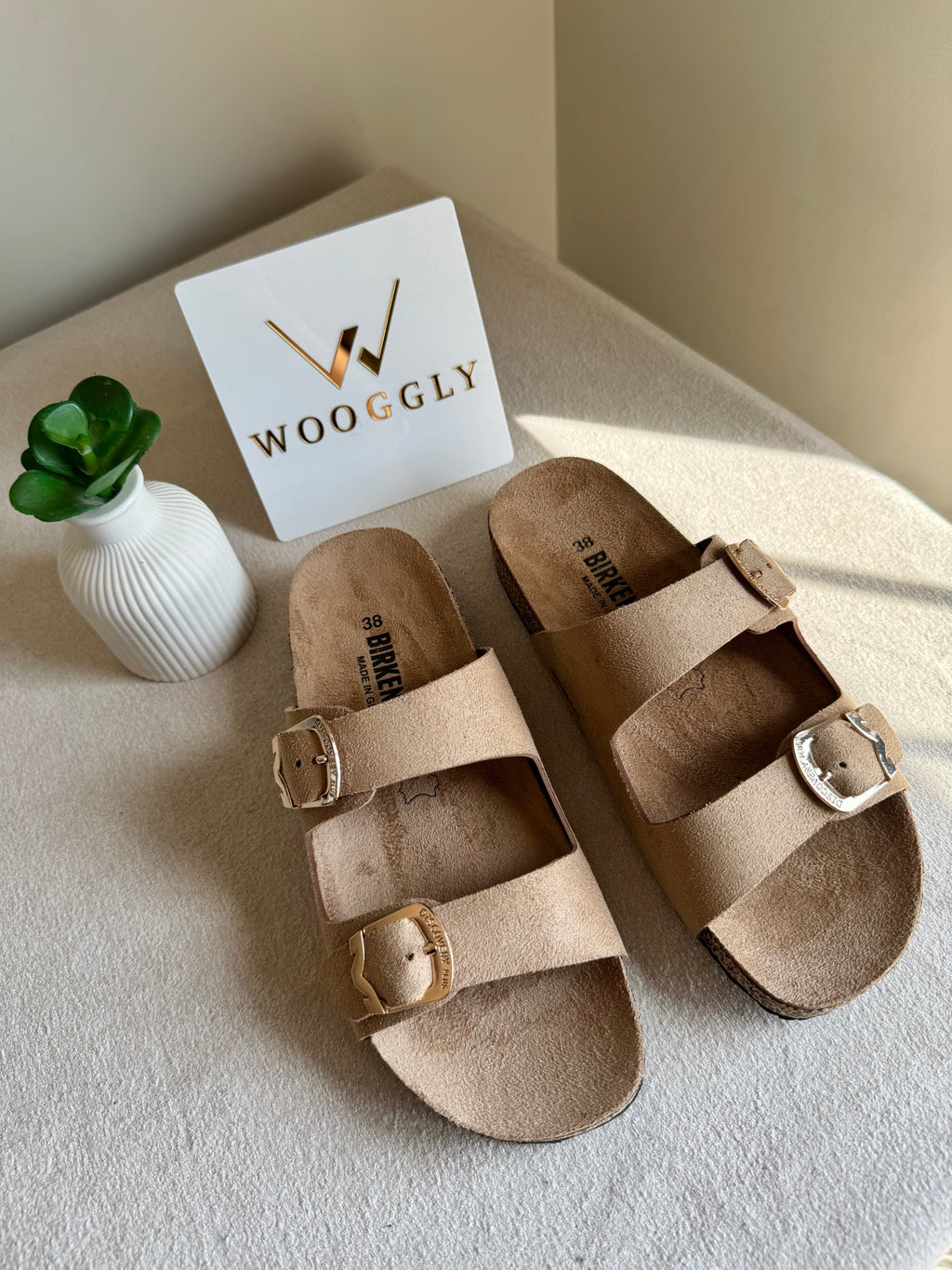 Viral Birkenstock Comfy Sandals - Suede Beige