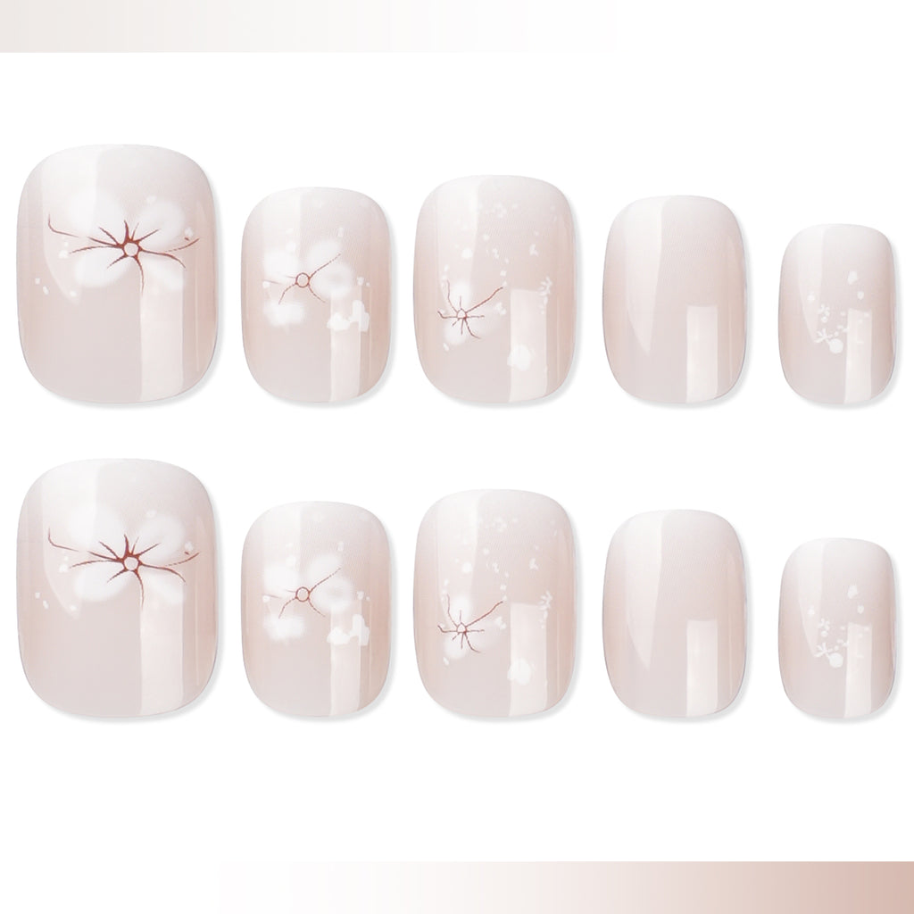 Glossy Beauty Press On Nails - 24 Pieces Complete Kit