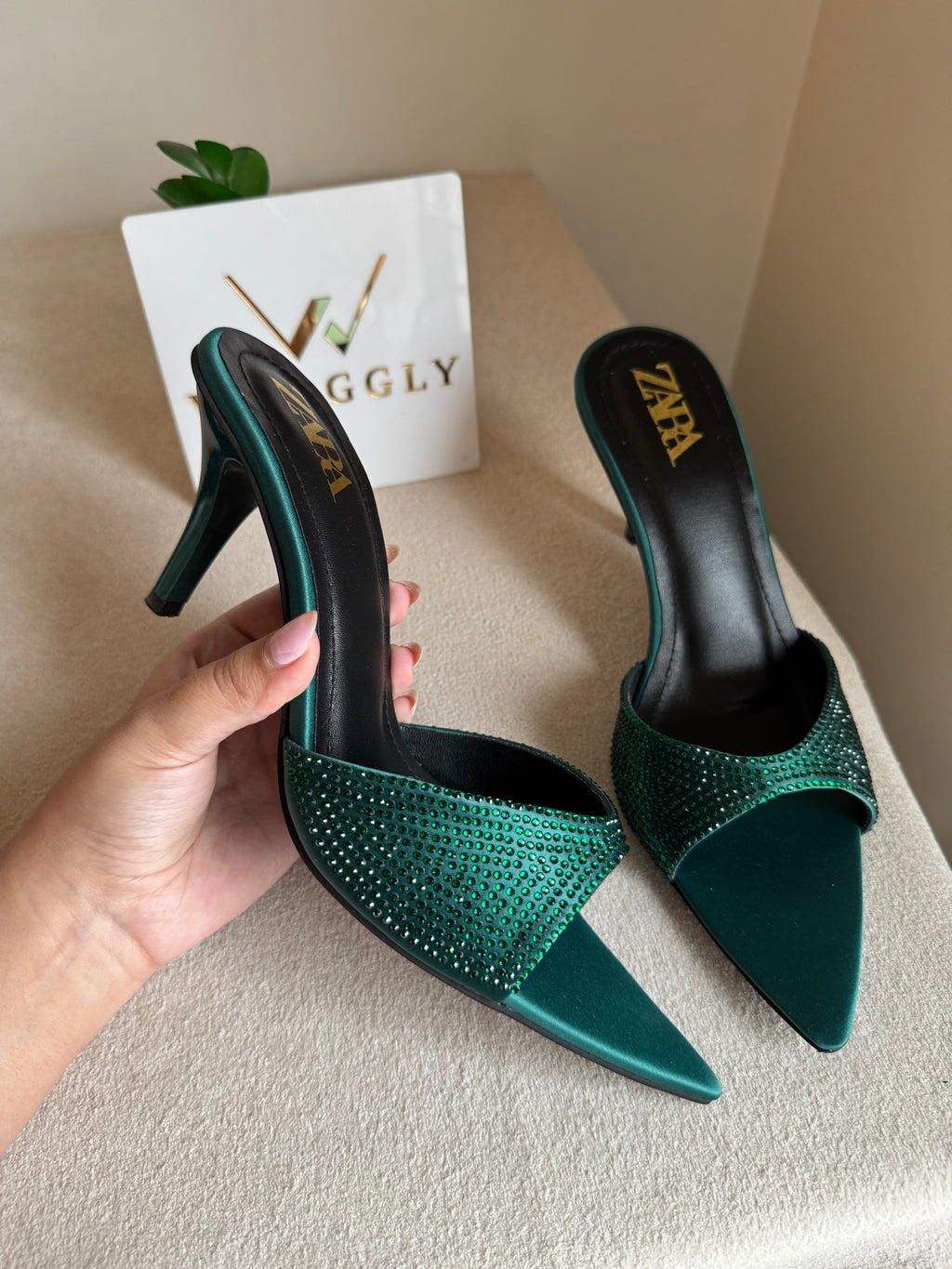 Bling Zara Heels - Green
