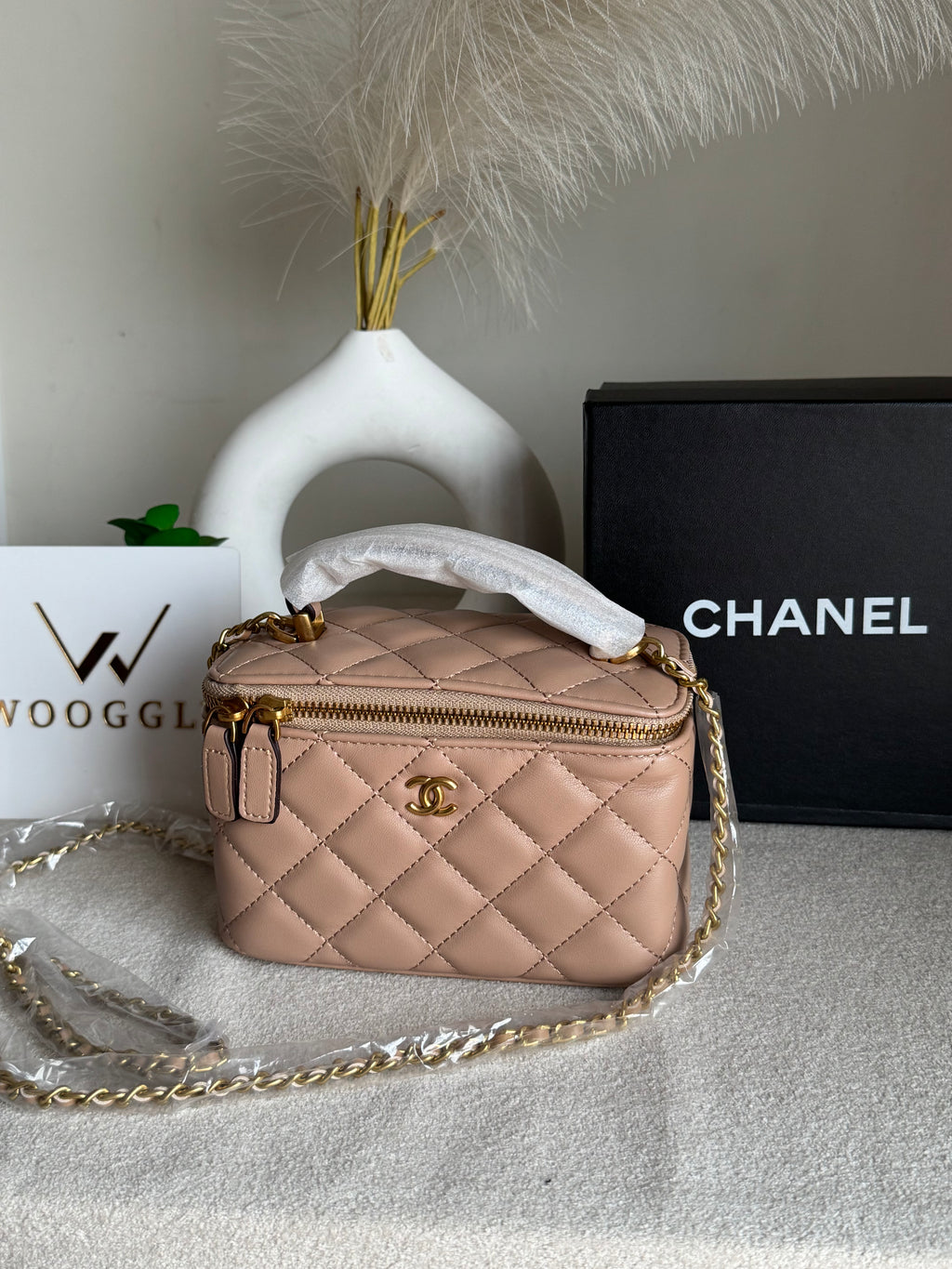 CH Mini Box Bag - Nude