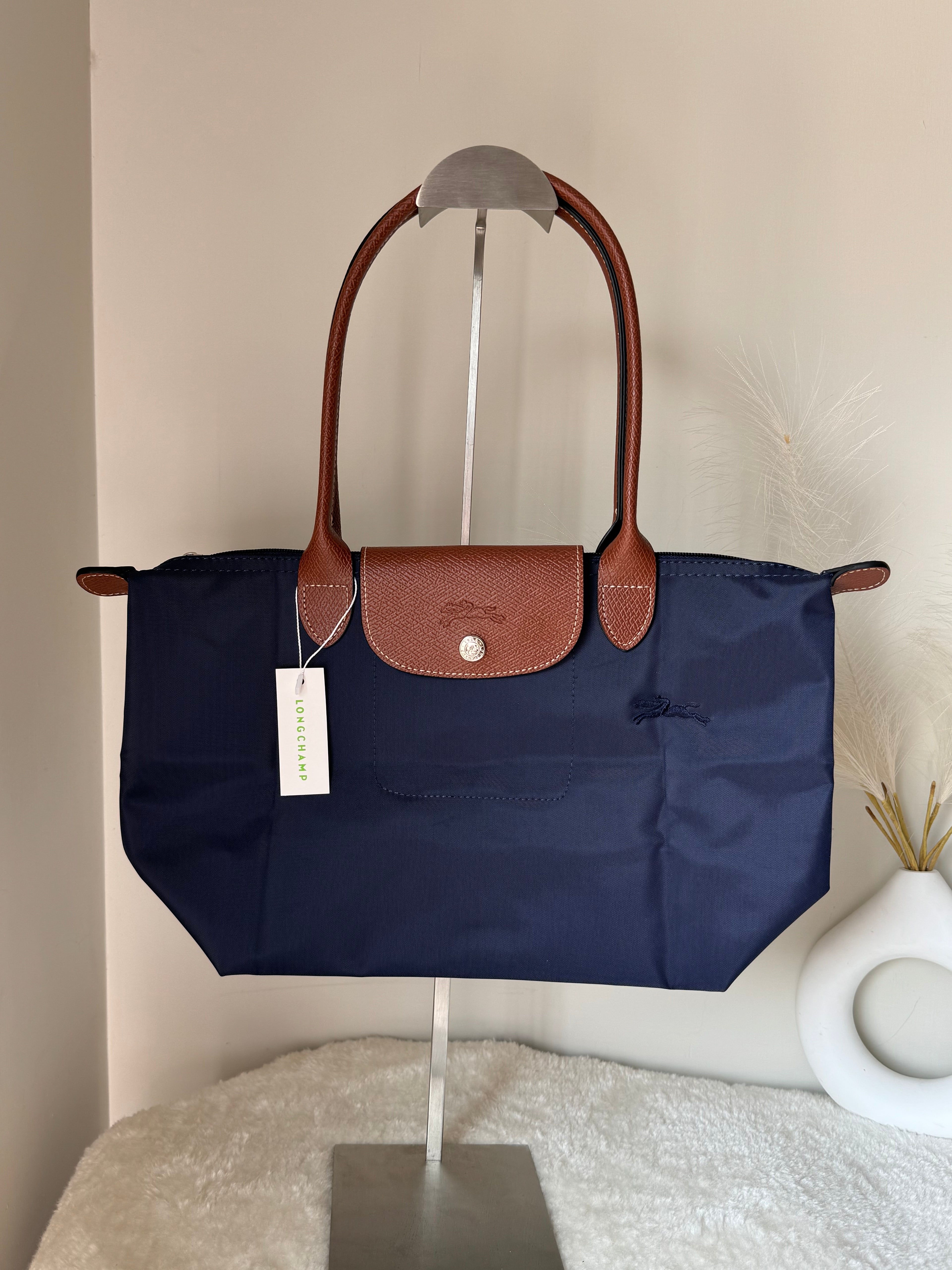 Longchamp Tote MEDIUM - Blue (WITH BRAND LOGO)