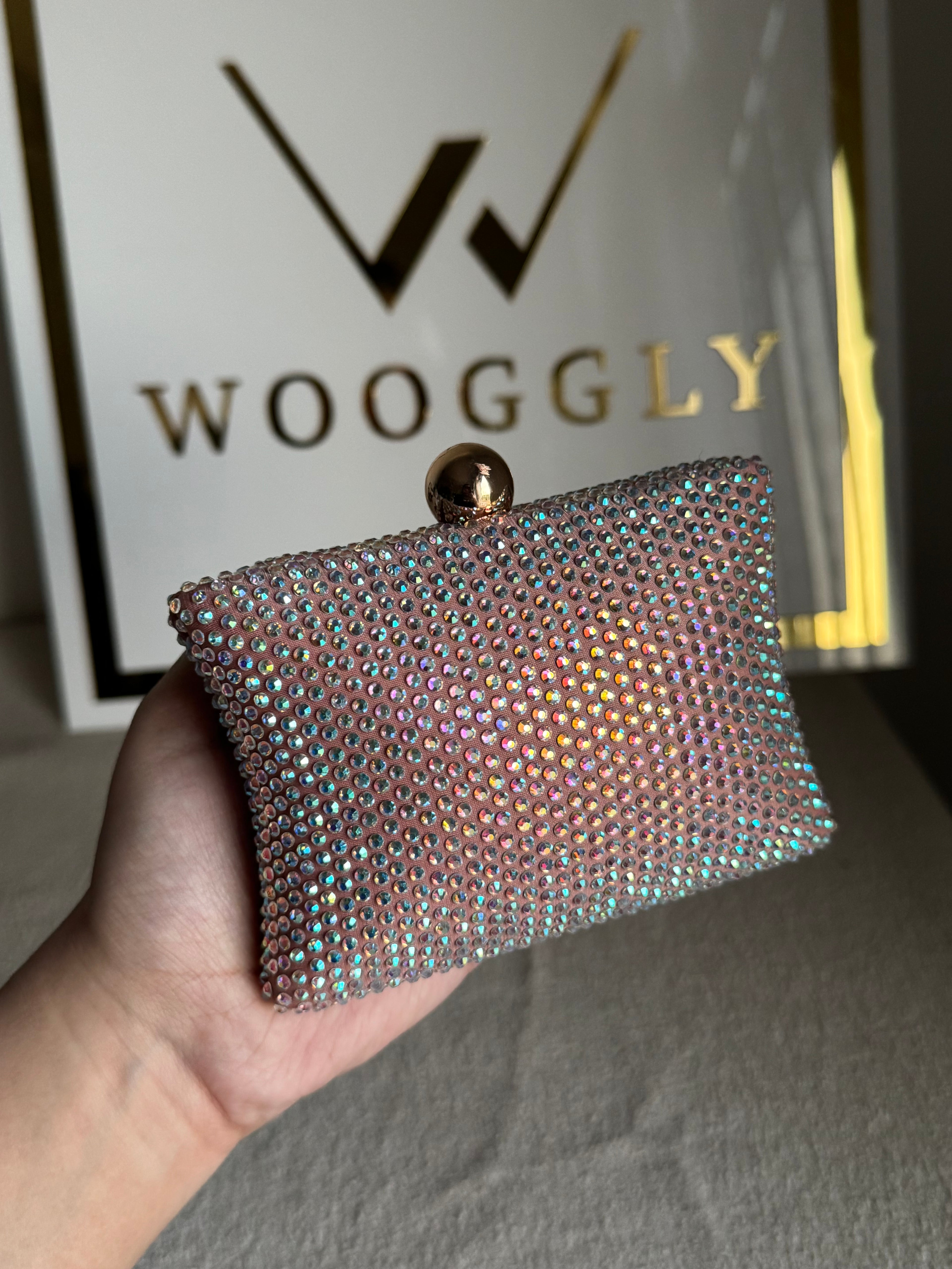 Muse Swarovski Clutch - Peach
