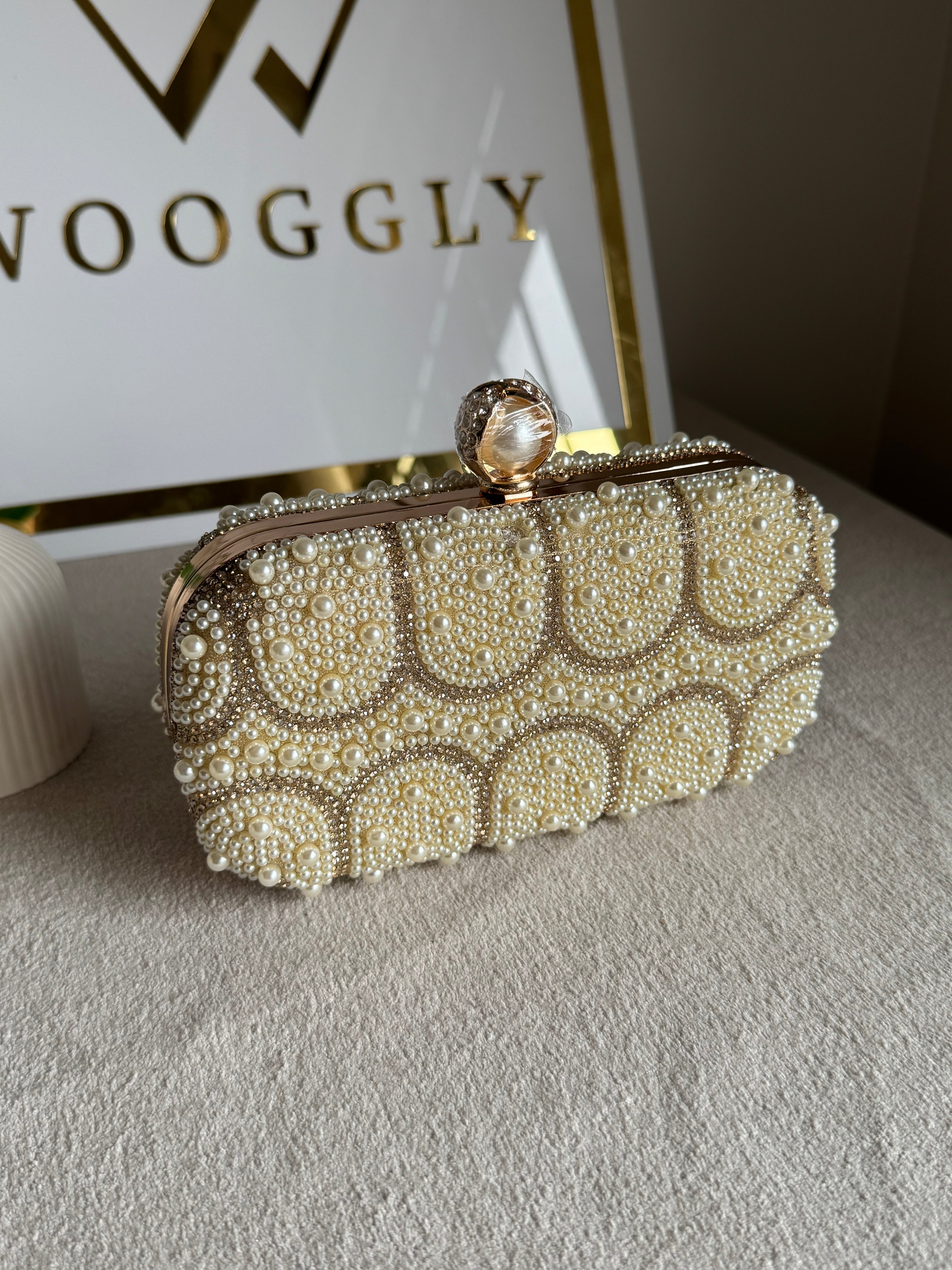 Satin Pearl Clutch