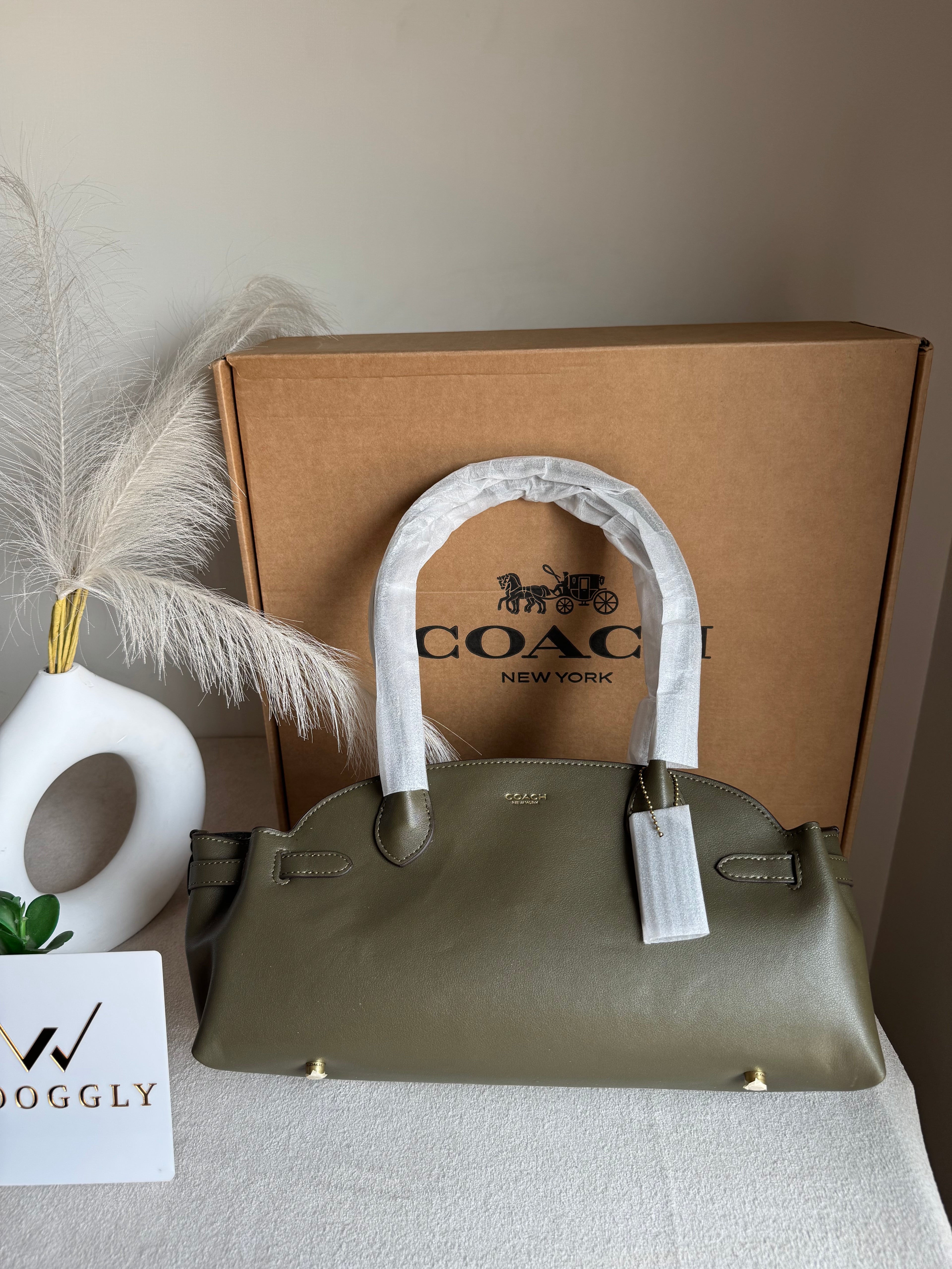COACH Empire Bag EXTREMELY PREMIUM (Olive Green) - BOX PACKING