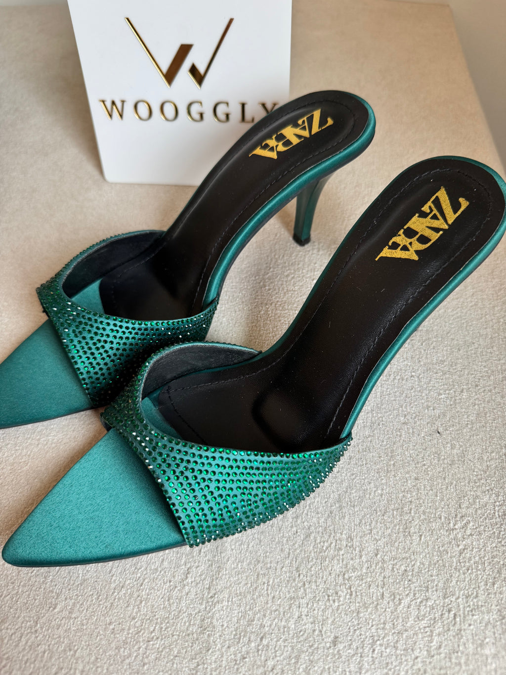 Bling Zara Heels - Green