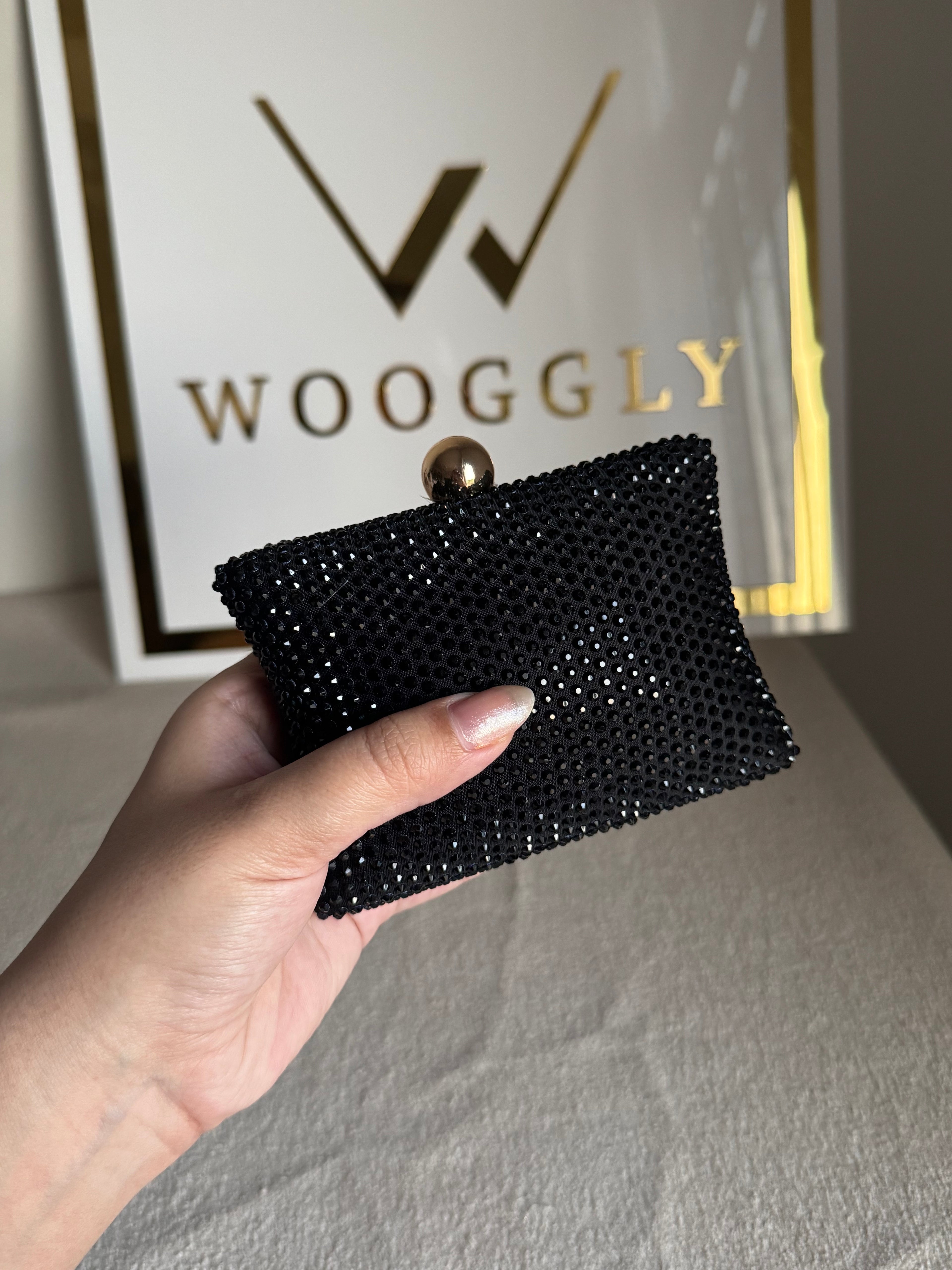 Muse Swarovski Clutch - Black