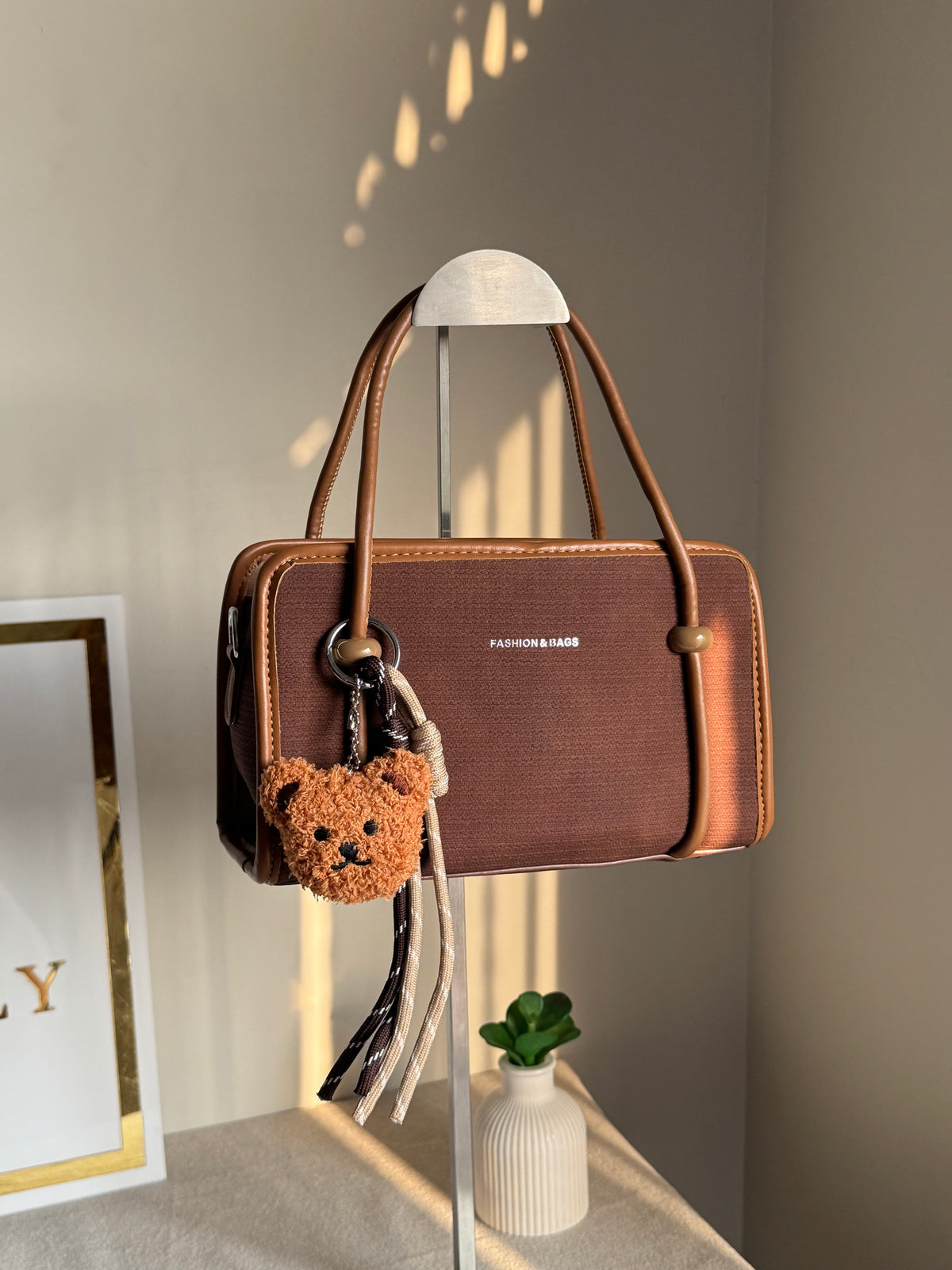 Coco Brown Teddy Bag with Teddy Bag Charm