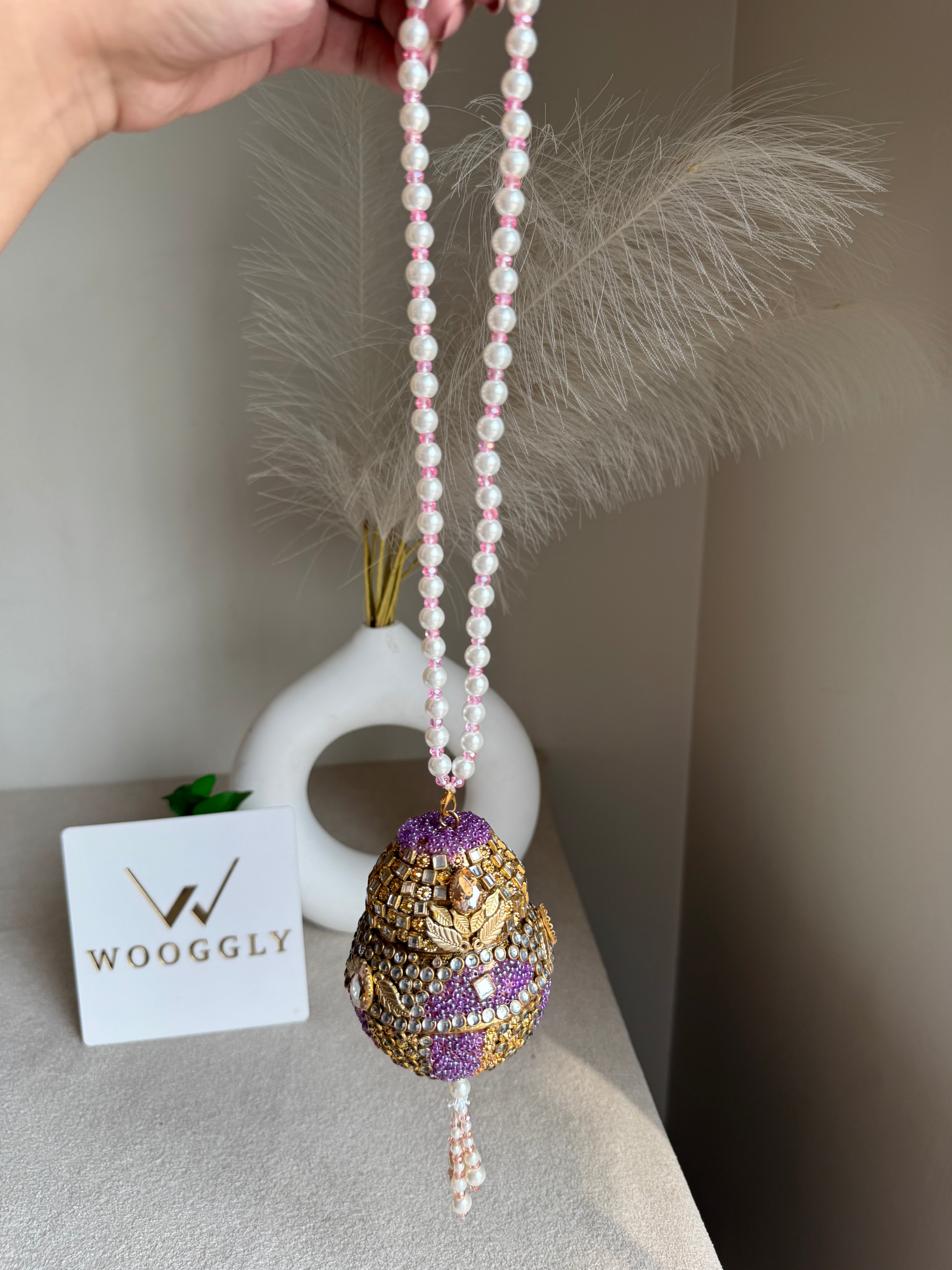 Turkish Potli - Kundan with Lilac