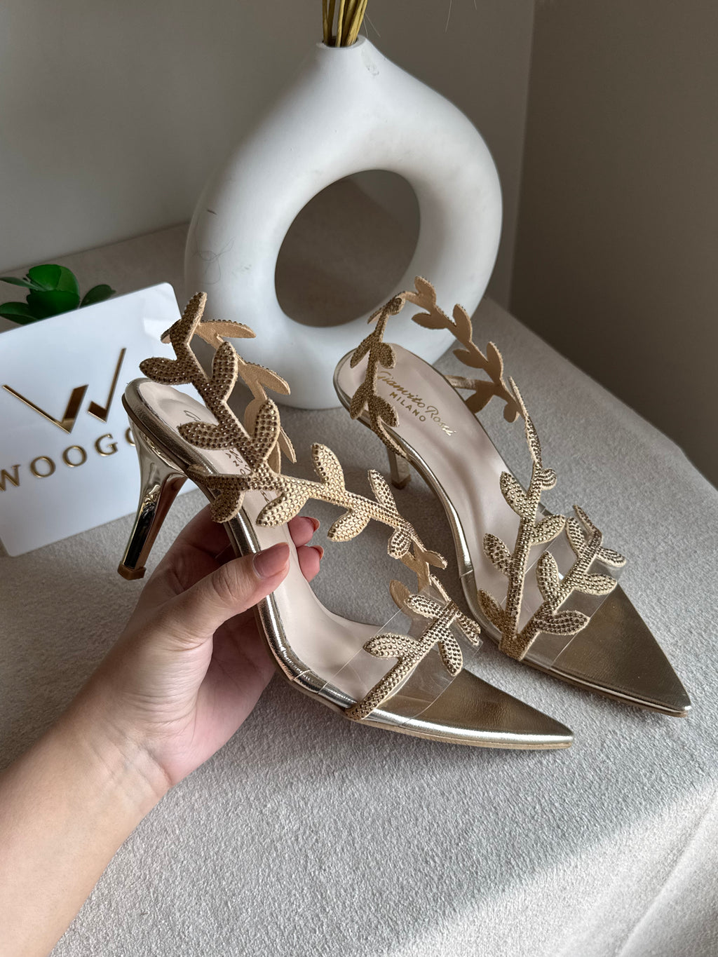 Gianvitto Rossi Heels Glitter Champagne