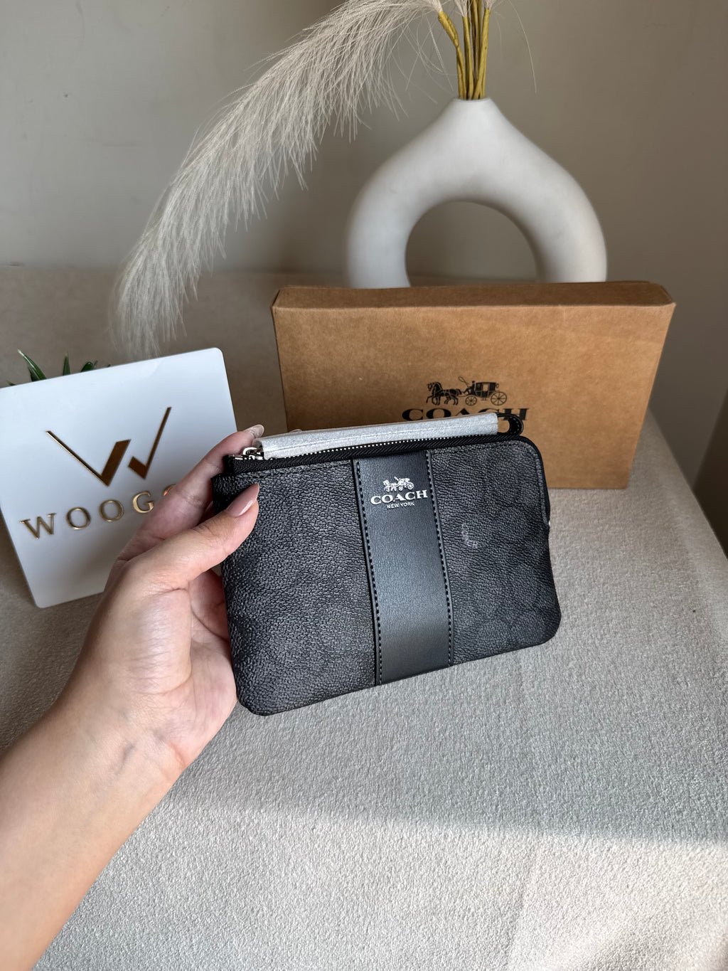 High Quality Wristlet - Signature Canvas Black