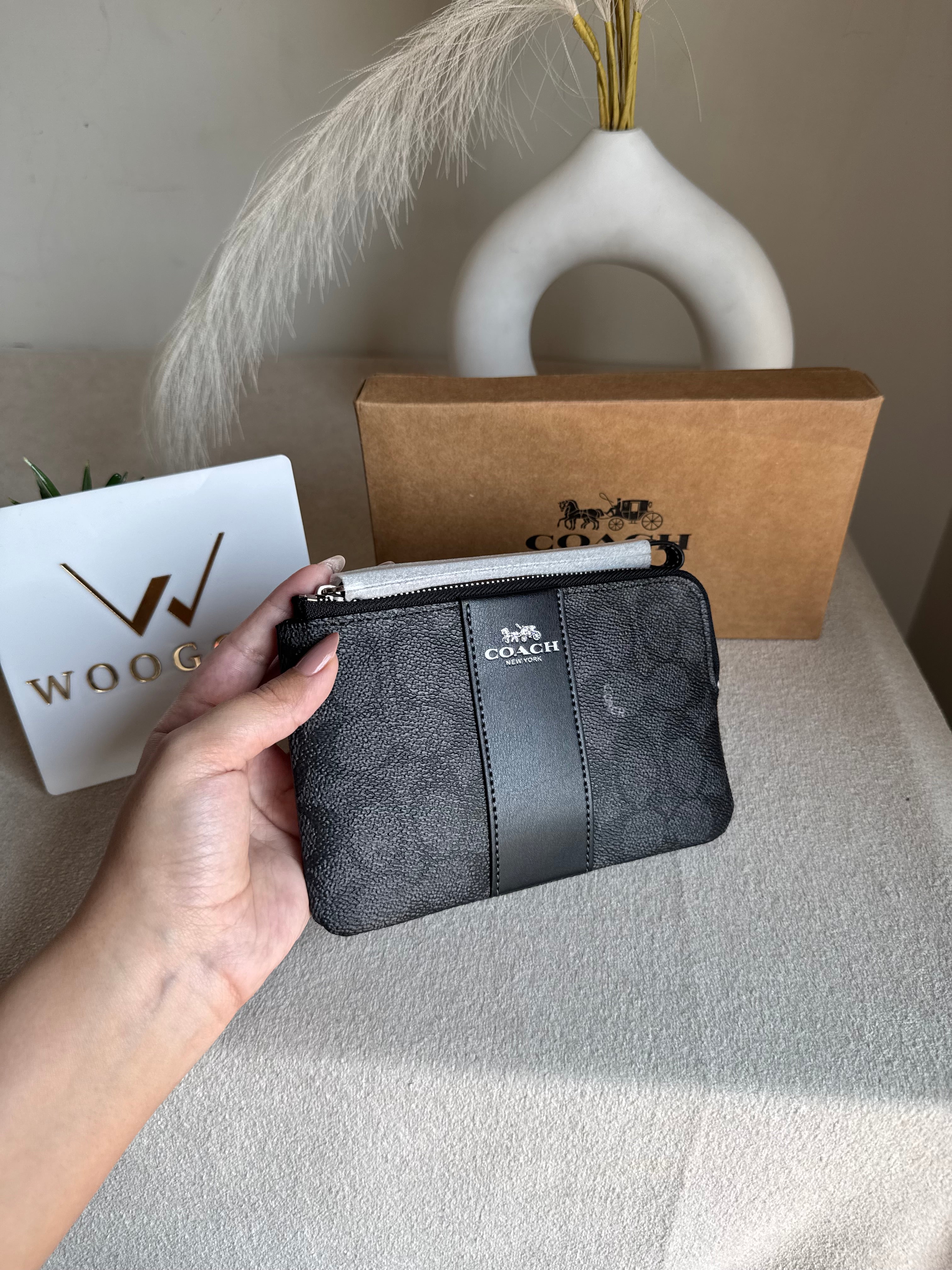 High Quality Wristlet - Signature Canvas Black