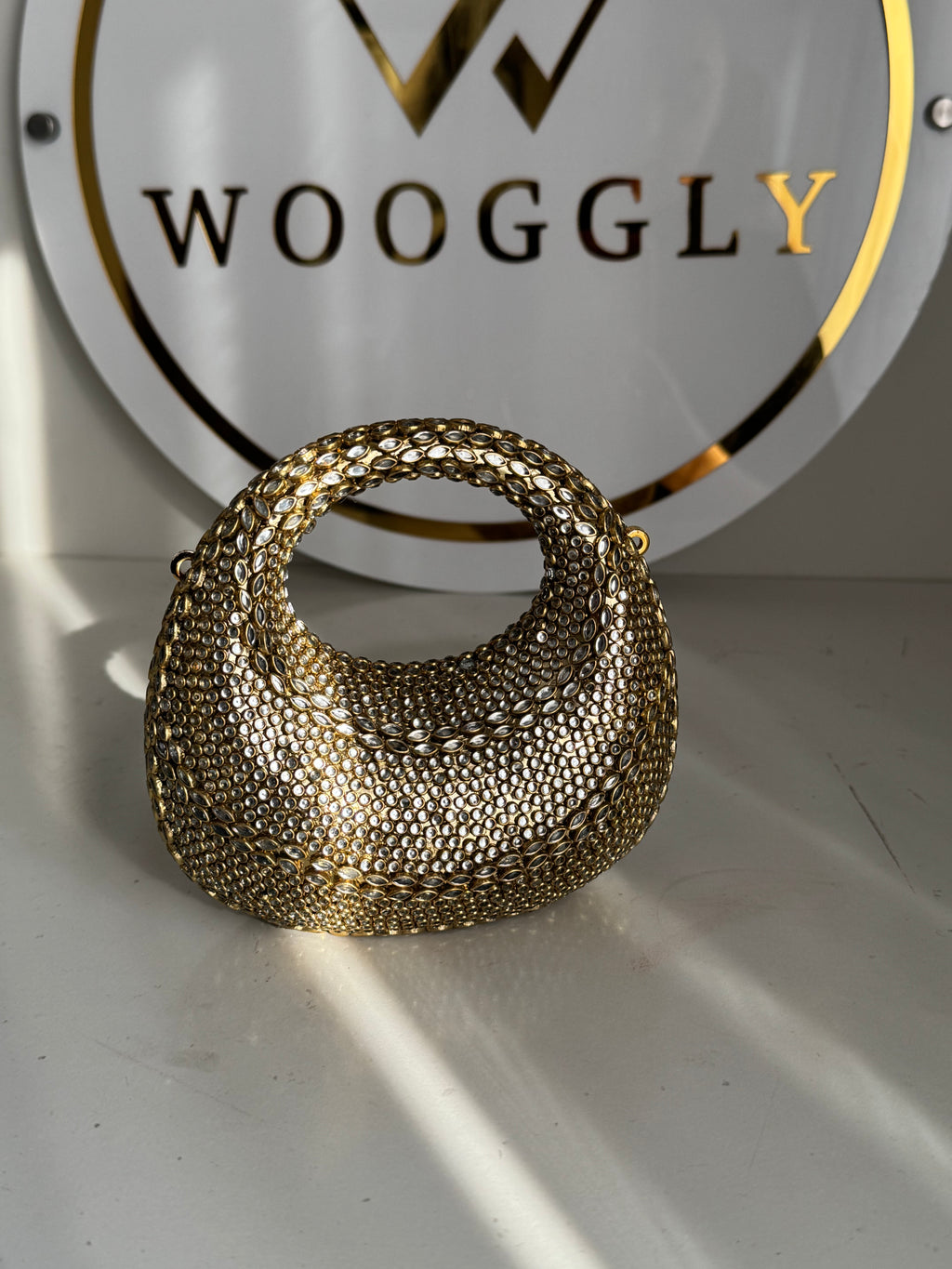 Viral Kundan Clutch with Chain