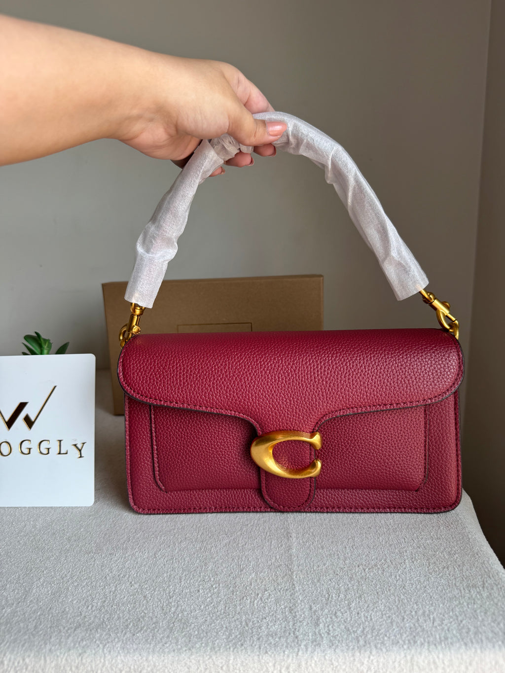 COACH TABBY Maroon Good Quality -  BOX PACKING