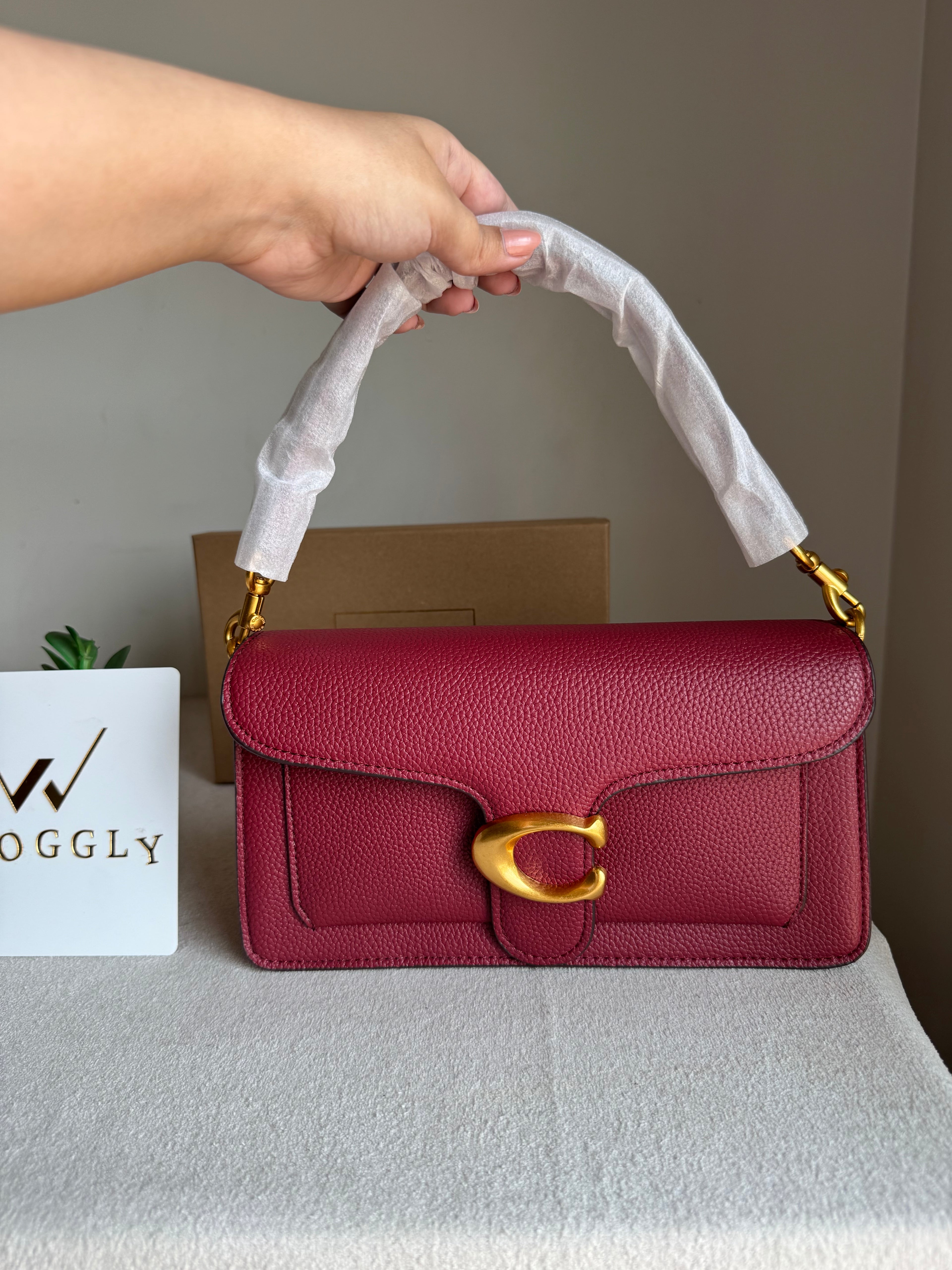 COACH TABBY Maroon Good Quality -  BOX PACKING