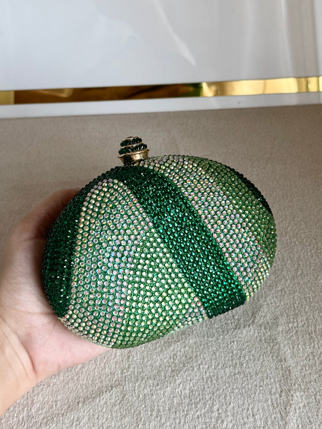 High Quality Luxe Statement Clutch - Green