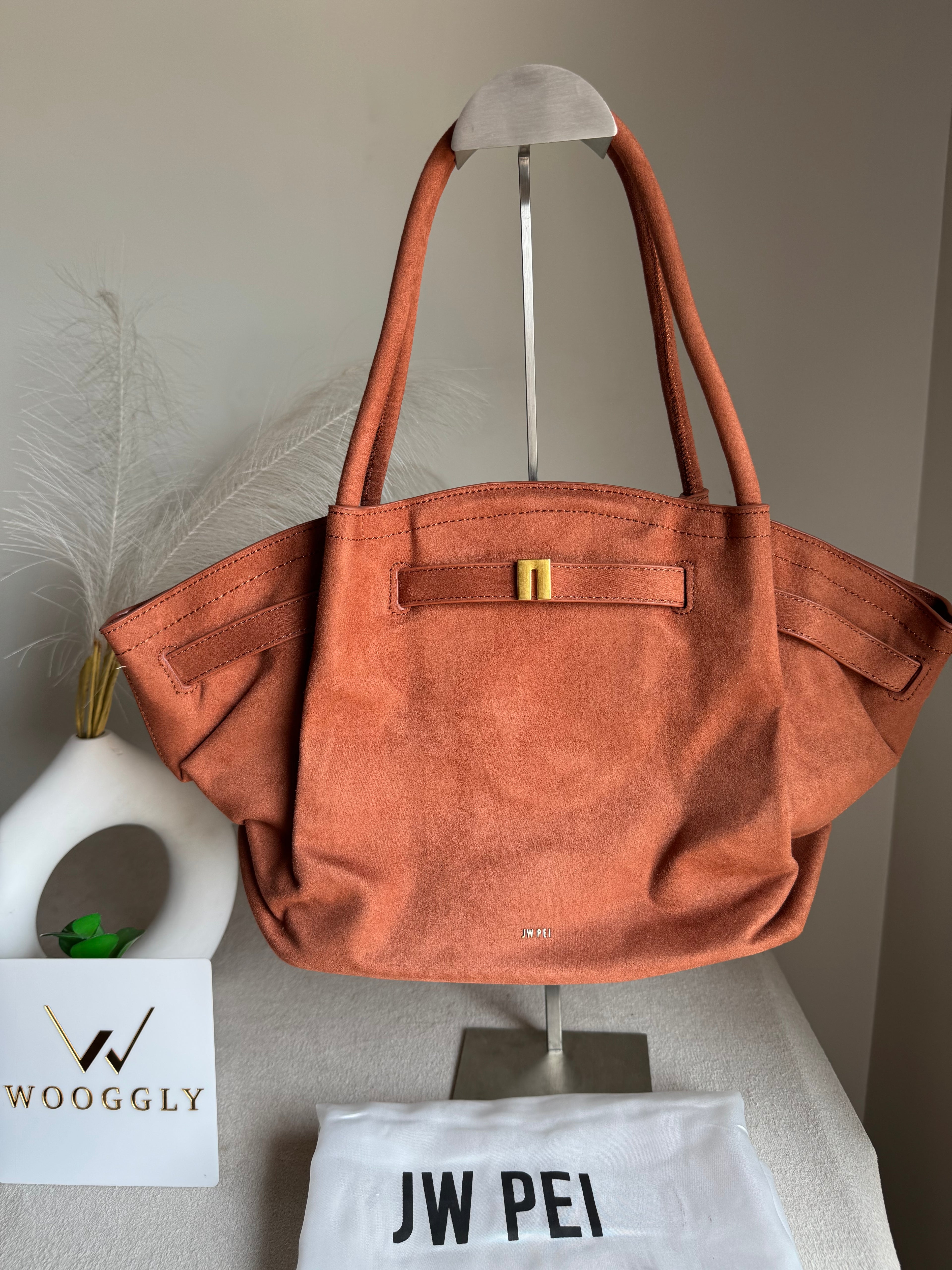 JW PEI Hana Tote Bag - Suede Brown