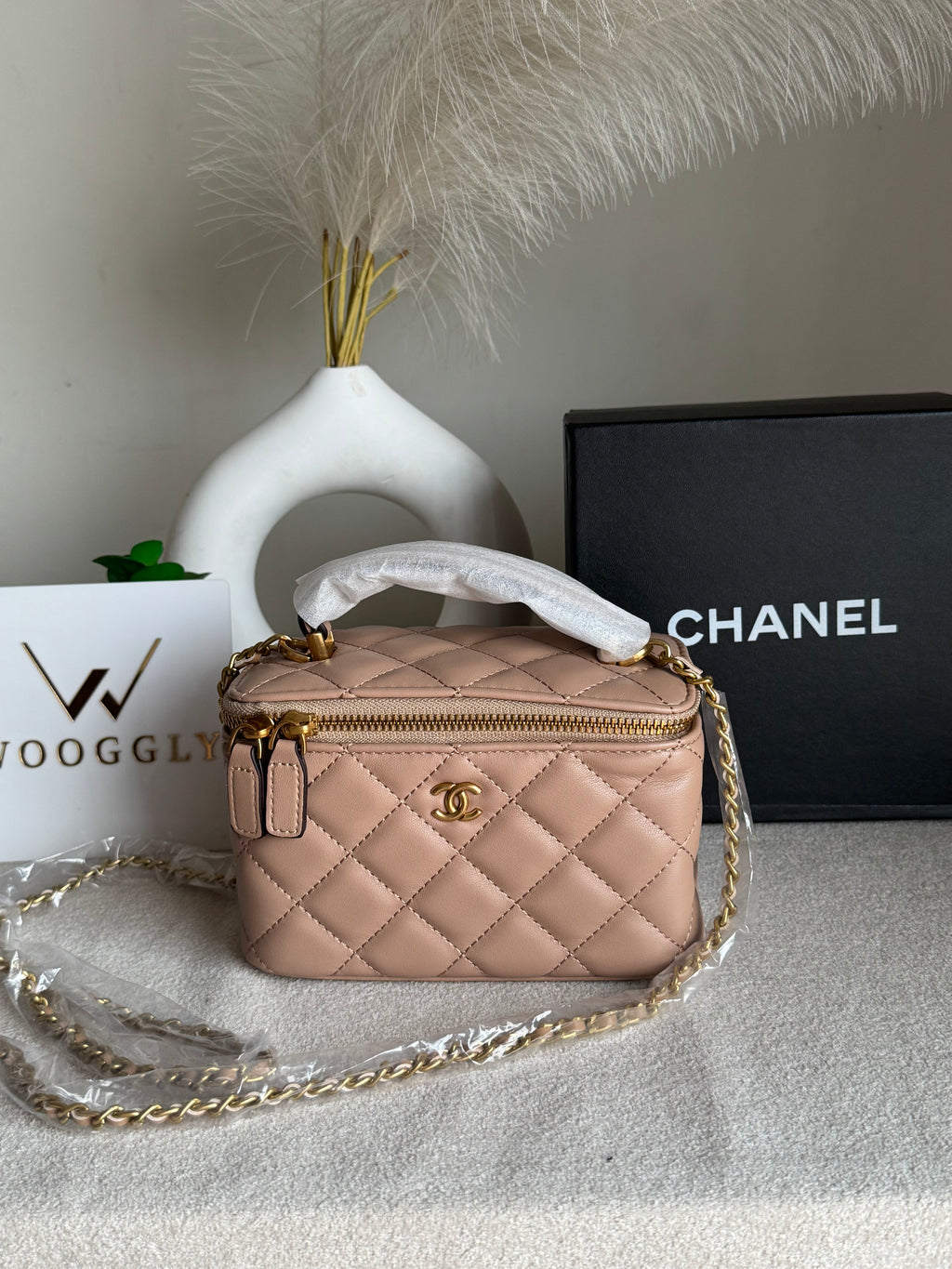 CH Mini Box Bag - Nude