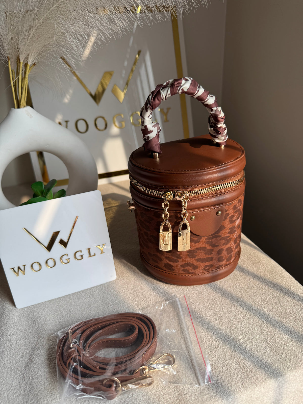 Cutest Crossbody Bag / Makeup Box Brown