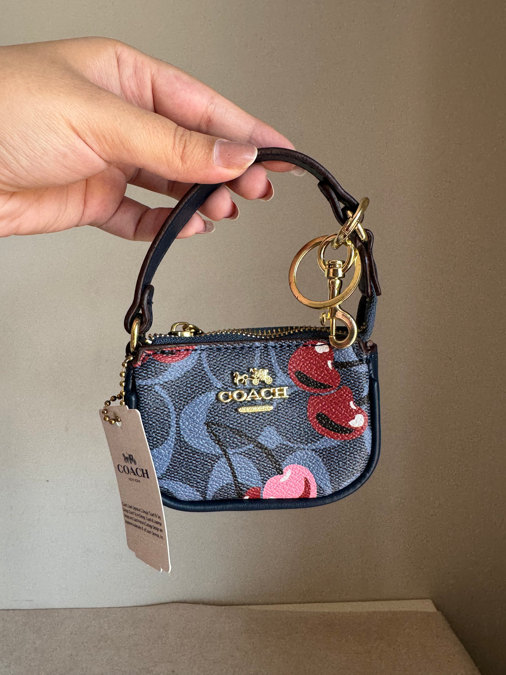 Premium Coach Baby Teri Bag Charm - Blue