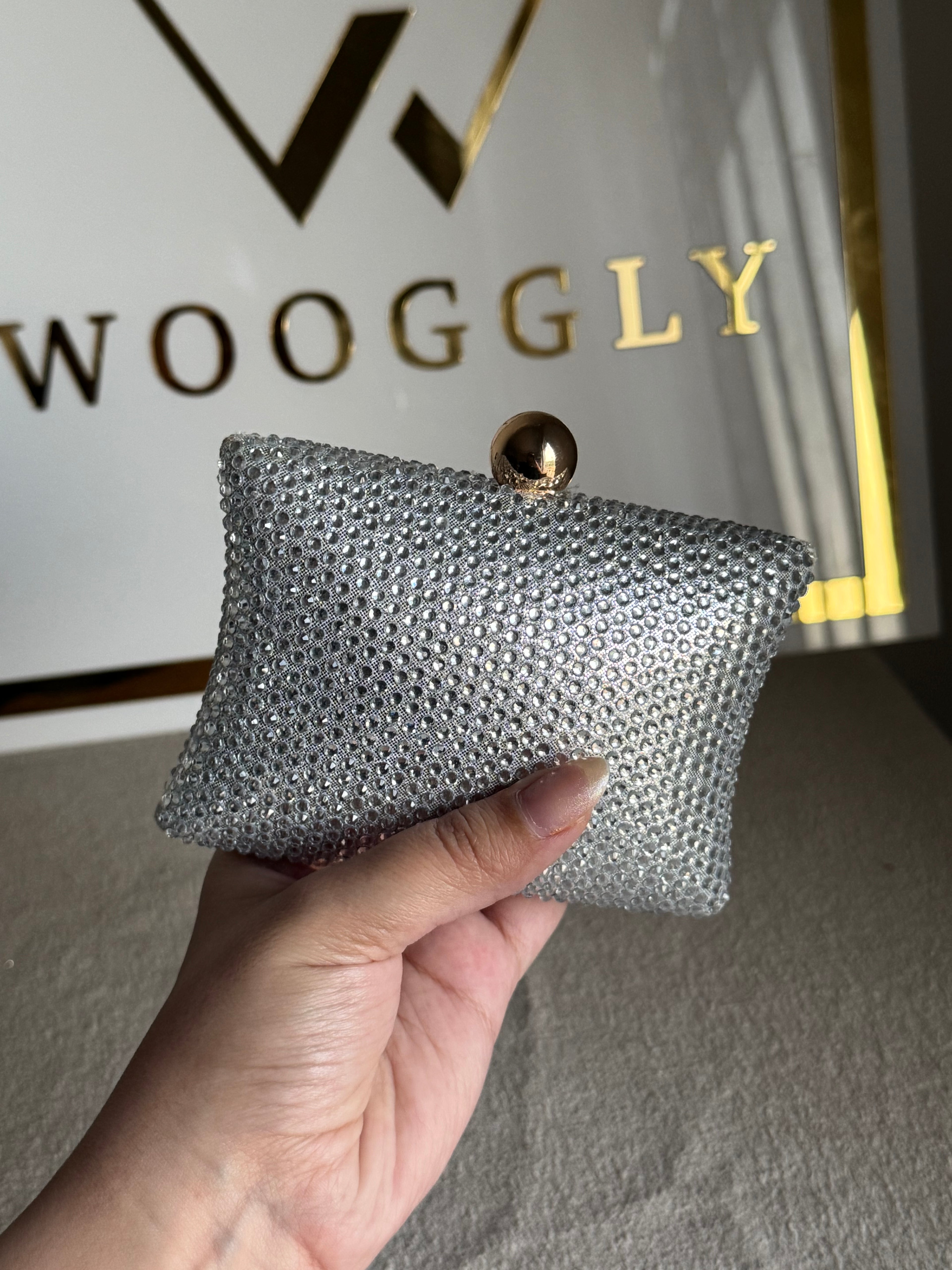Muse Swarovski Clutch - Silver