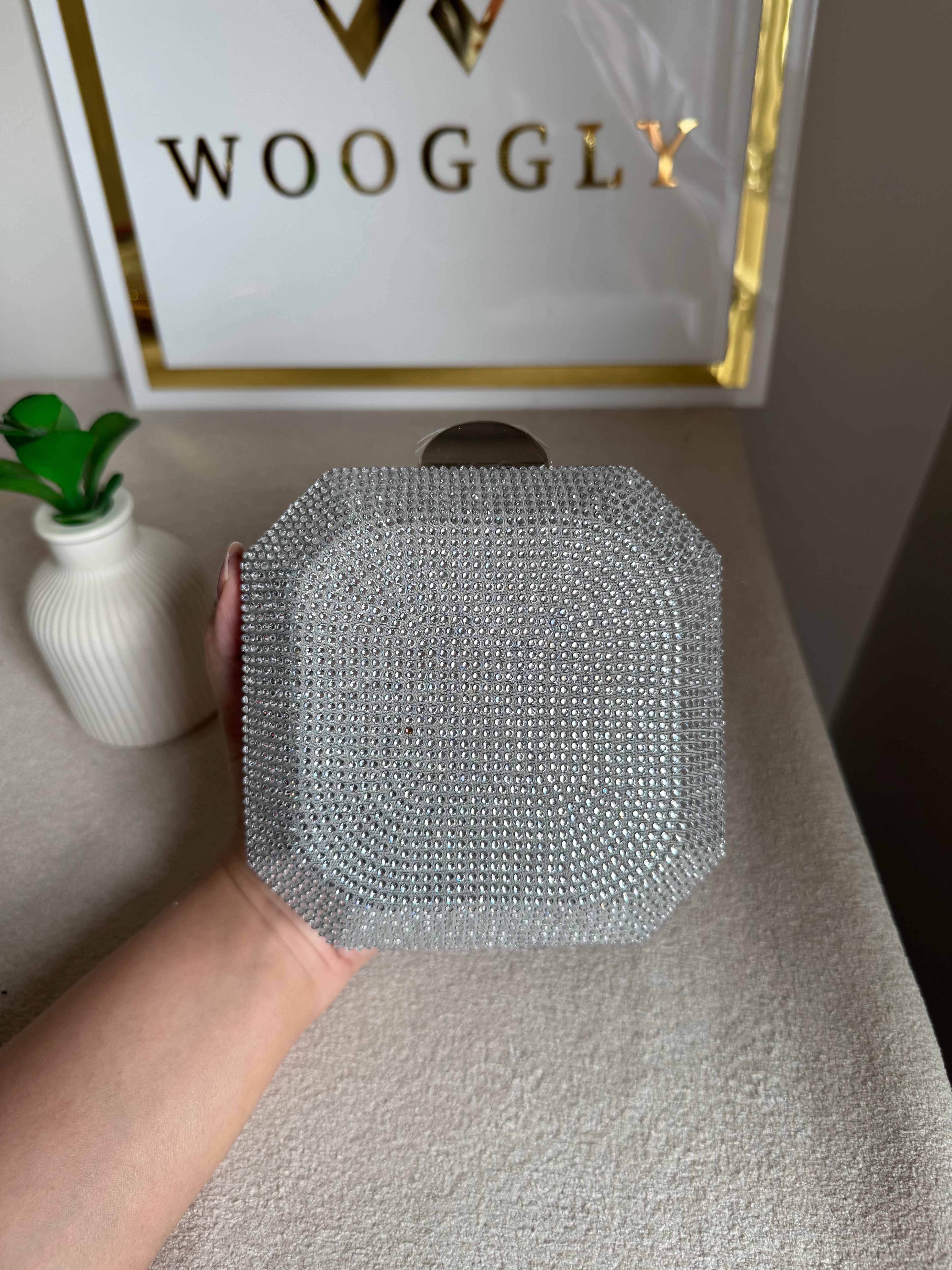AYLA CLUTCH Silver