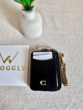 Coach Zip Card Case with Box Packing - Black