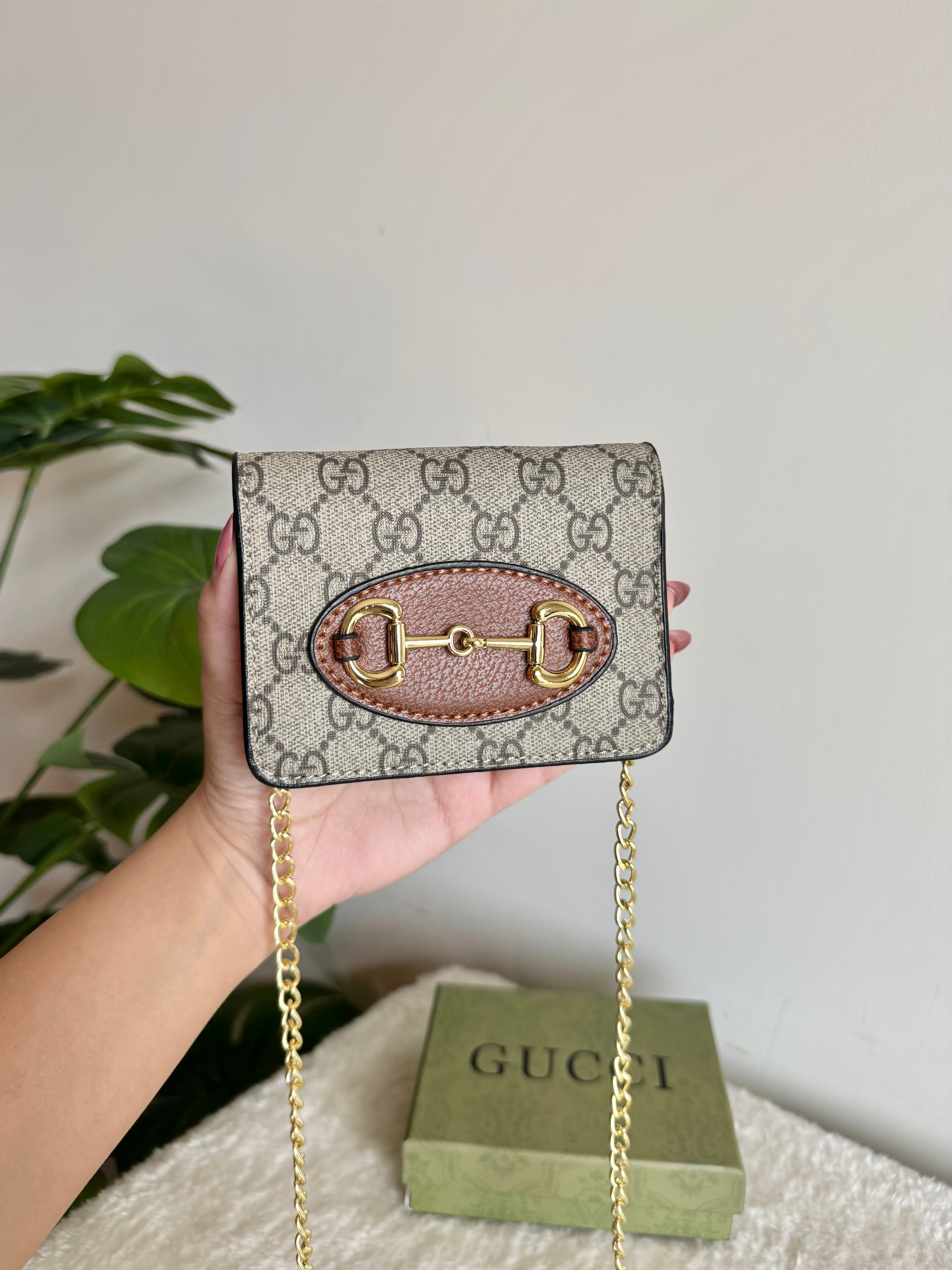 Gucci Wallet with Detachable Chain - Chocolate Brown