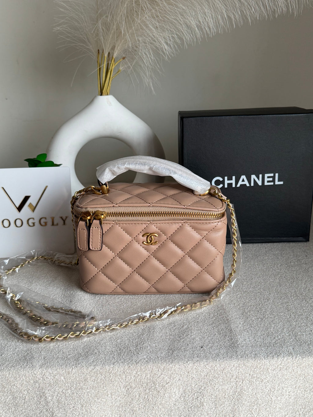CH Mini Box Bag - Nude