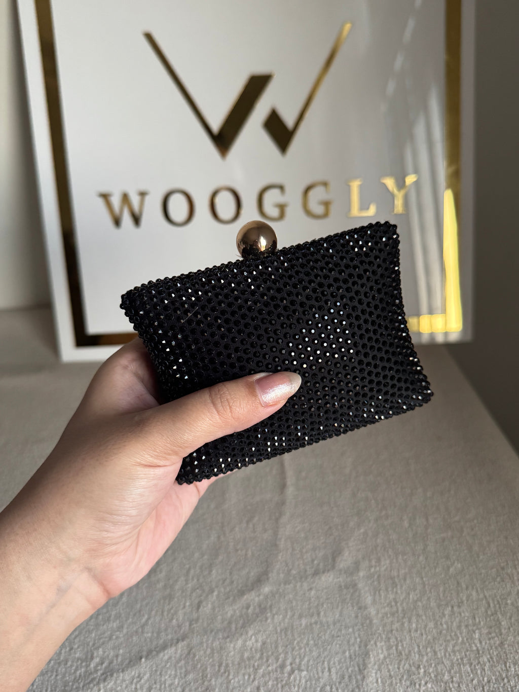 Muse Swarovski Clutch - Black