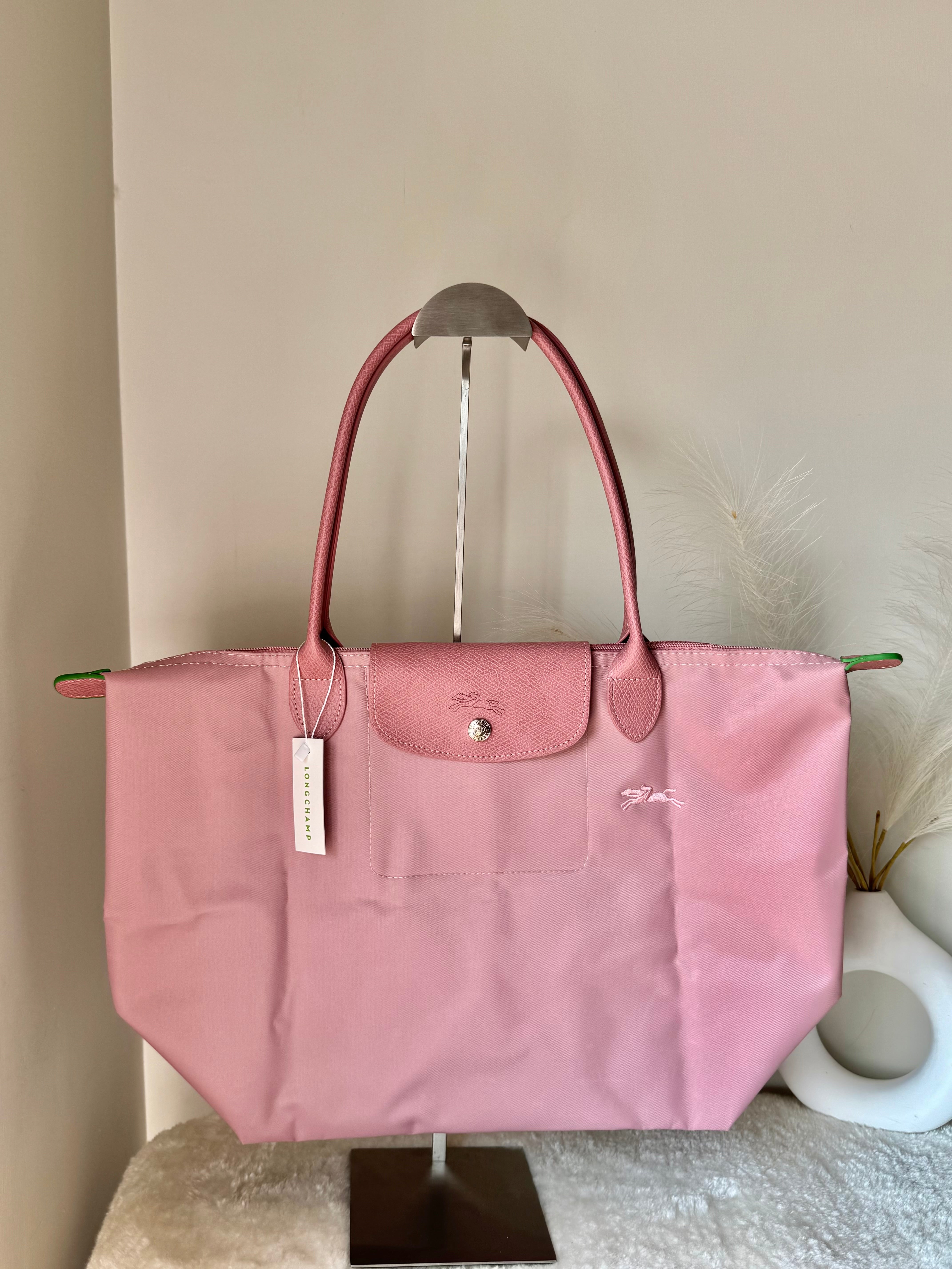 Longchamp Tote LARGE - Marshmallow Pink (WITH BRAND LOGO)