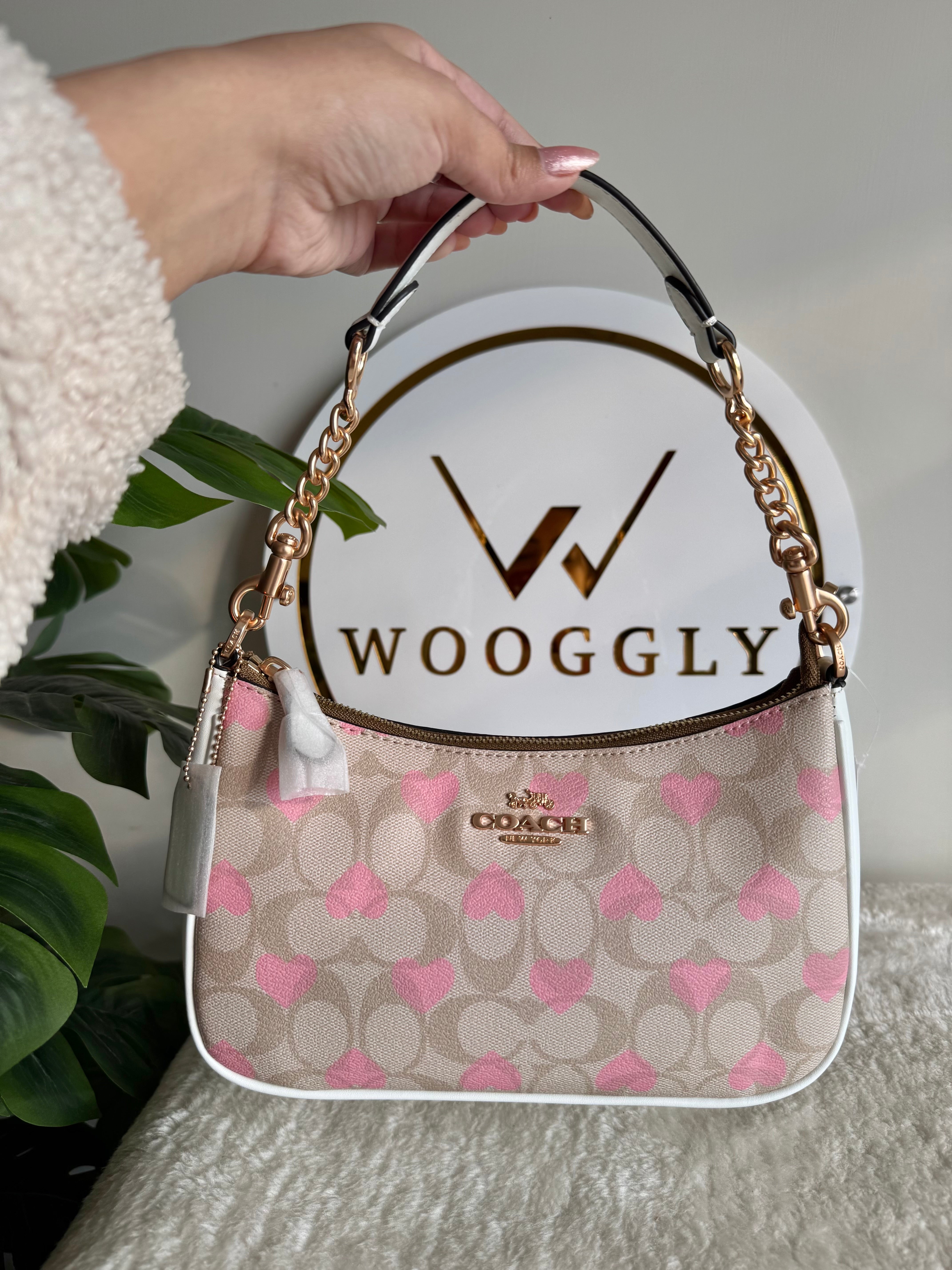 COACH TERI PREMIUM (Beige with Pink Hearts) - MAGNETIC BOX PACKING