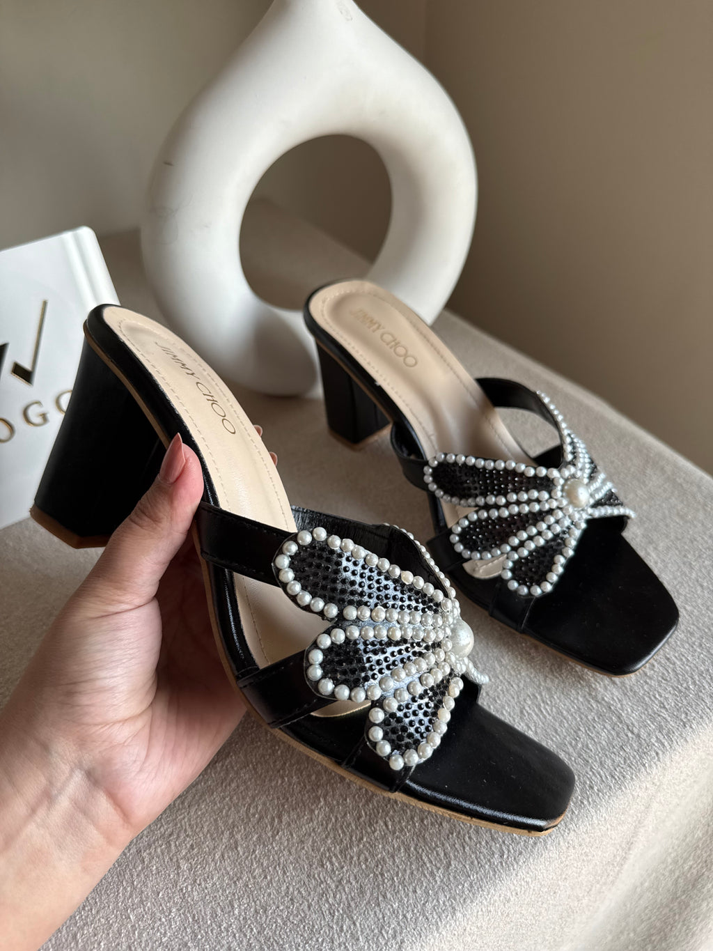 Jimmy Choo Pearl Heels - Black