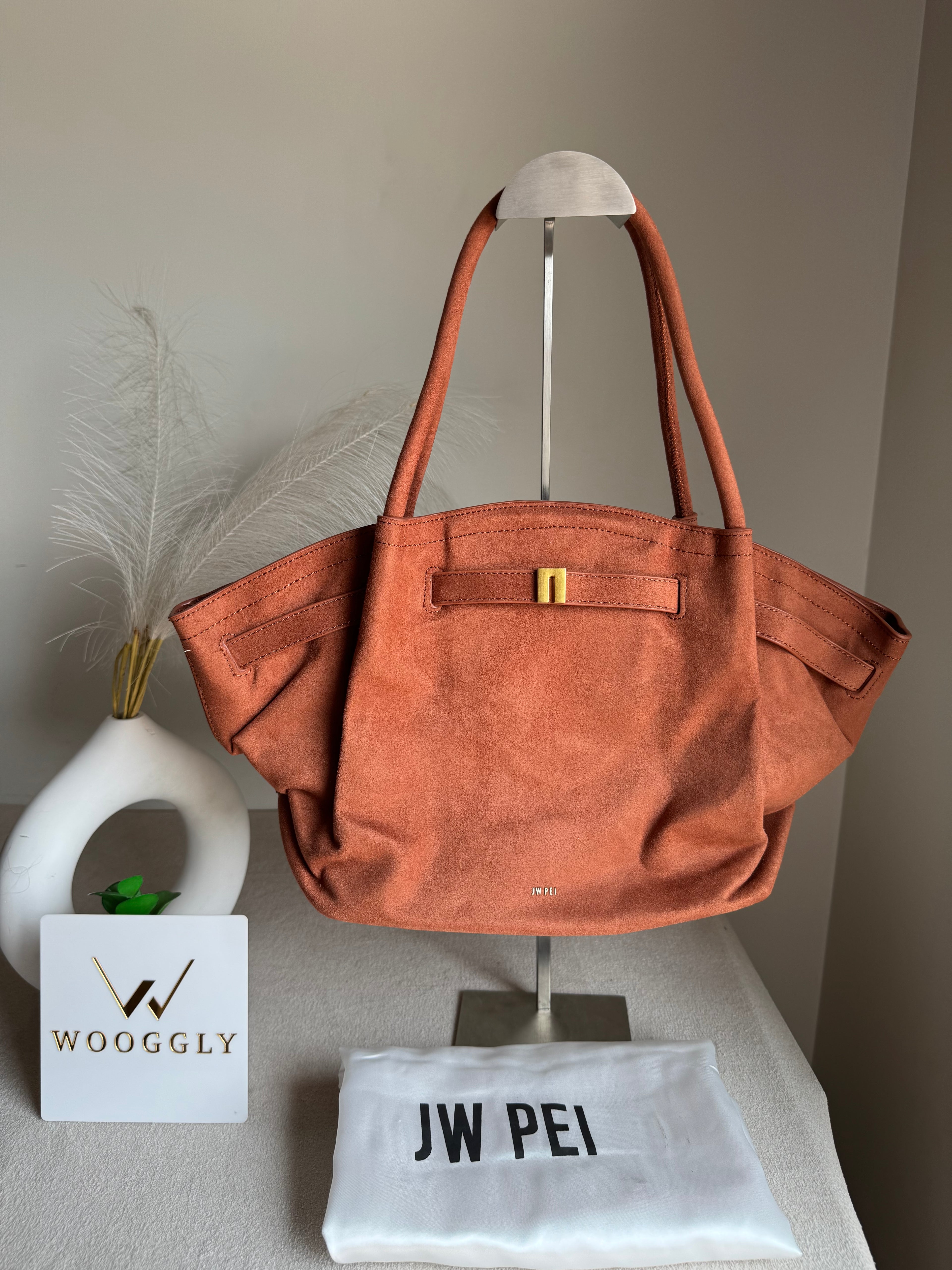 JW PEI Hana Tote Bag - Suede Brown