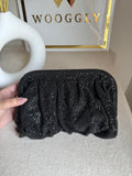 Viral High Quality Rhinestone Clutch with Chain - Black