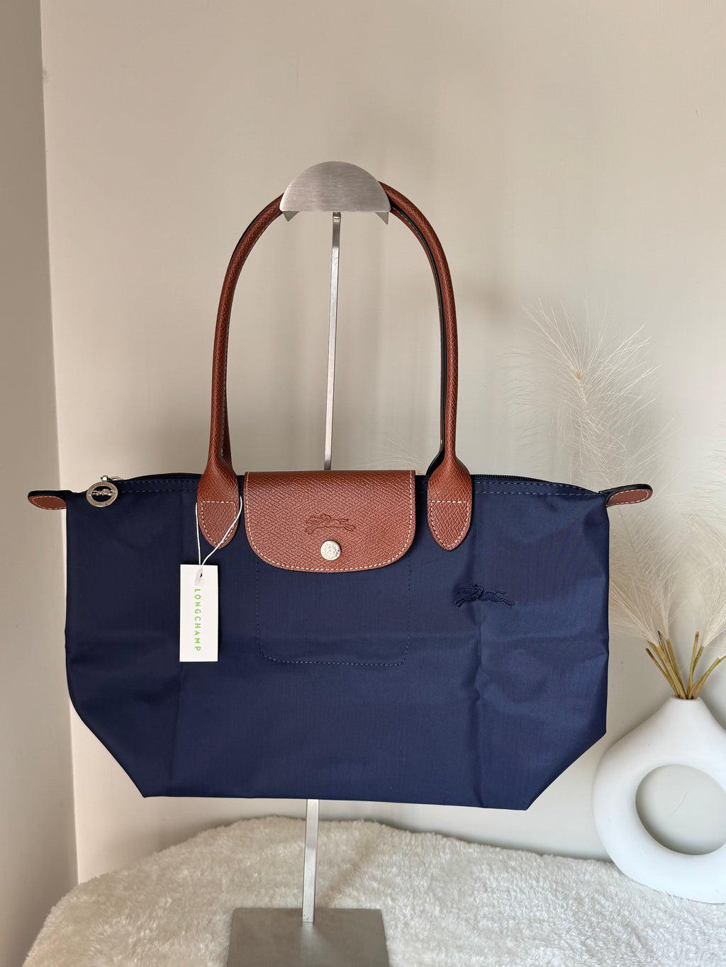 Longchamp Tote MEDIUM - Blue (WITH BRAND LOGO)
