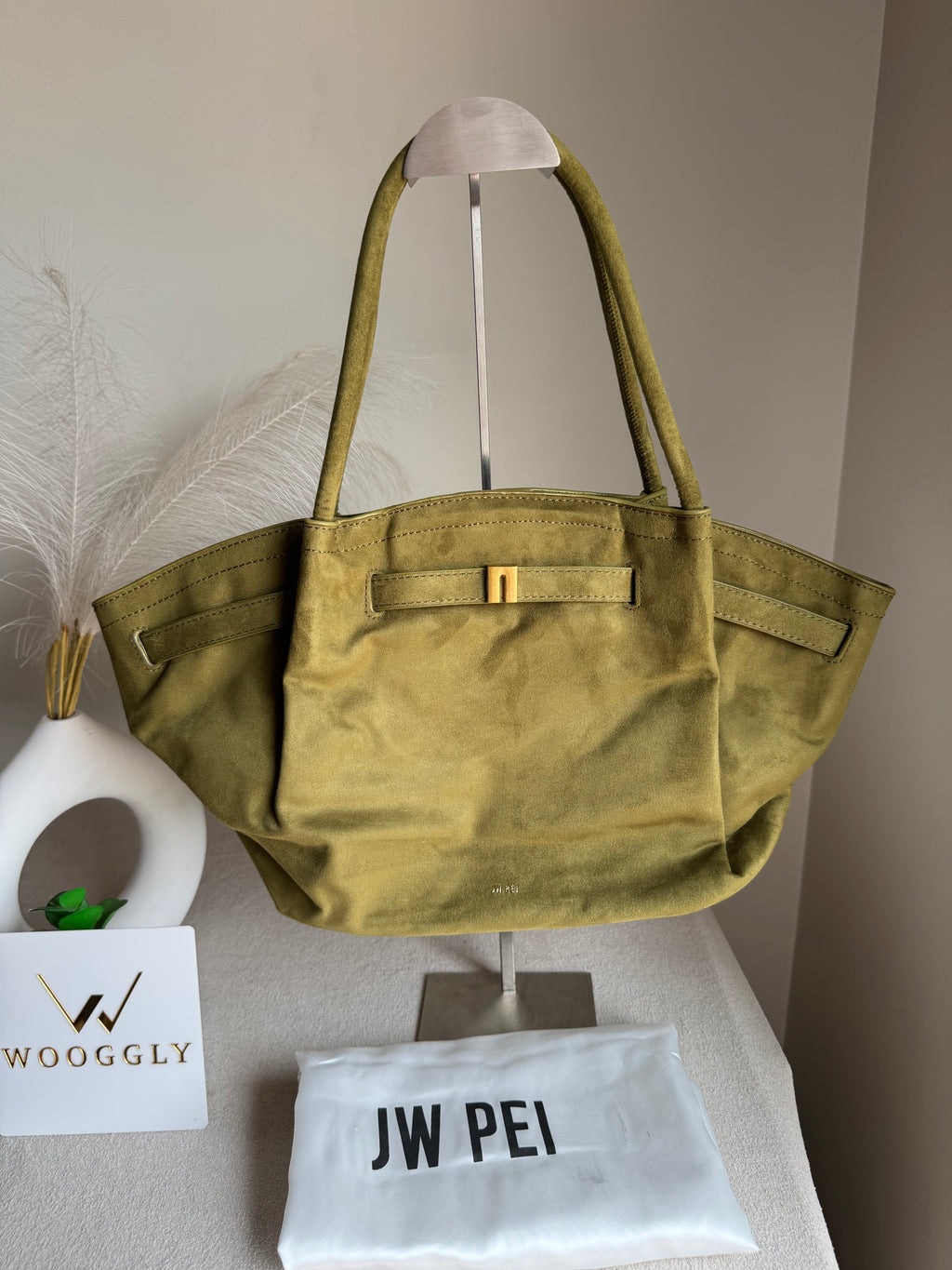 JW PEI Hana Tote Bag - Suede Olive