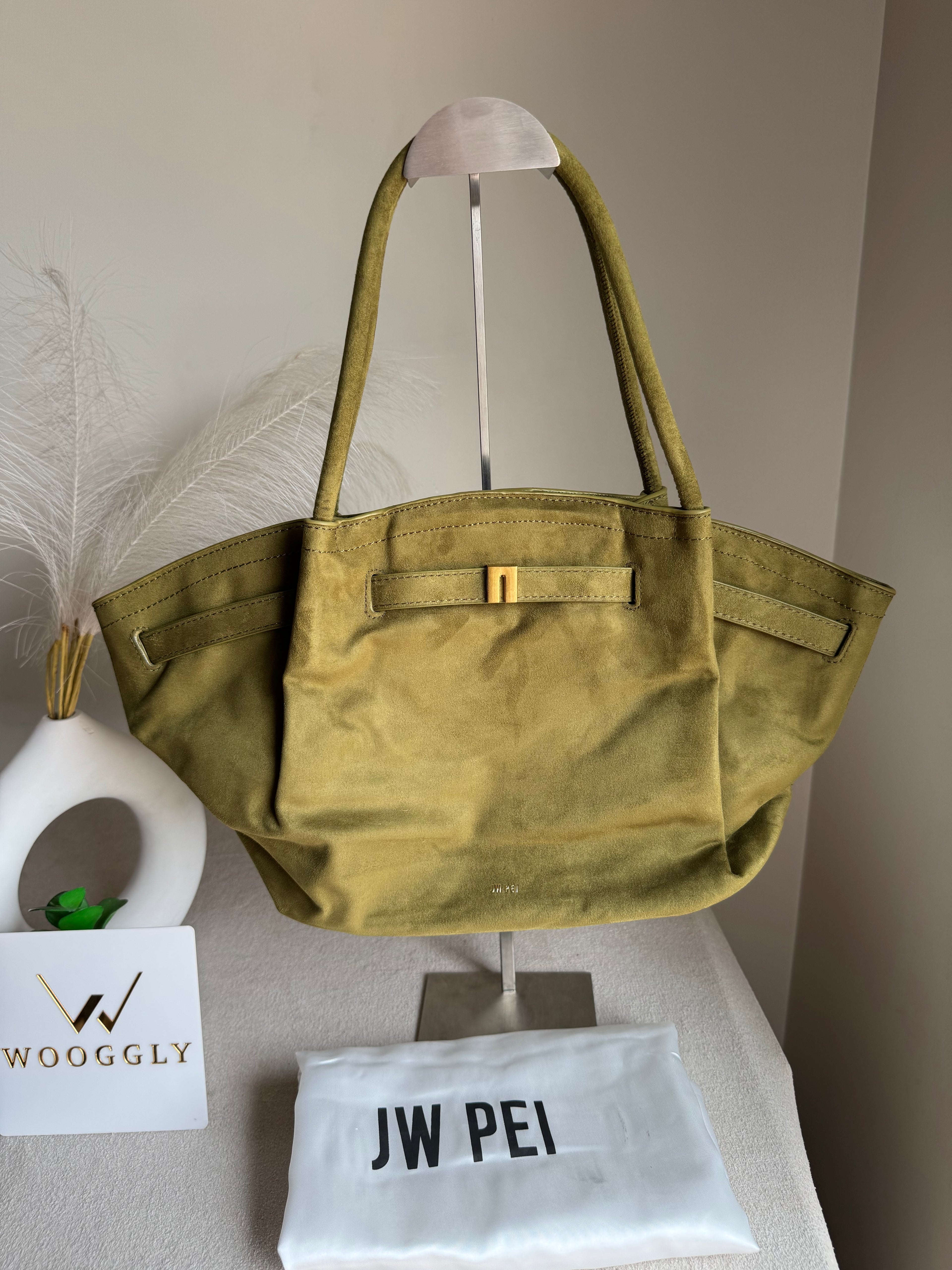 JW PEI Hana Tote Bag - Suede Olive